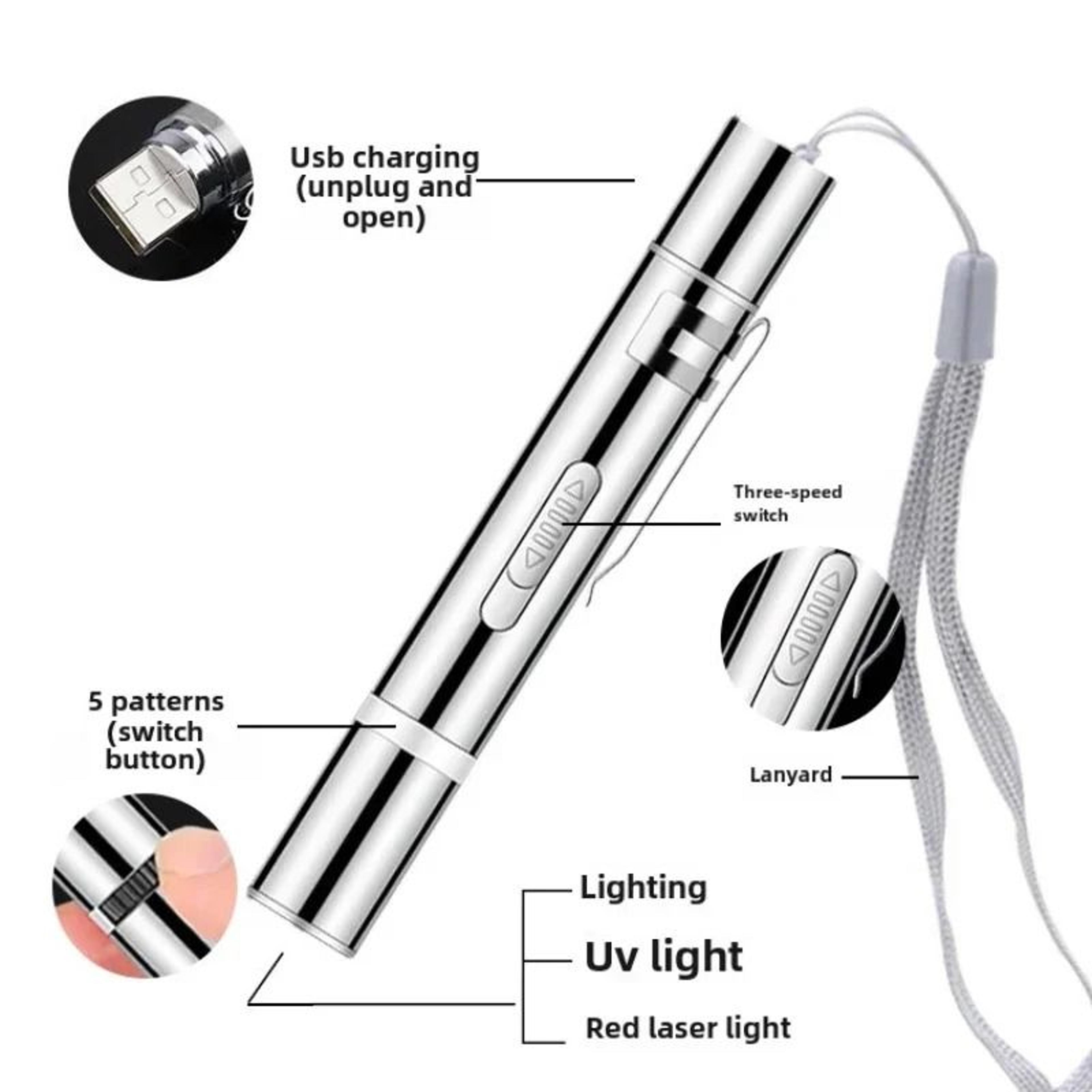 3in1 Multifunctional Laser Pointer  Interactive Cat Toy 2