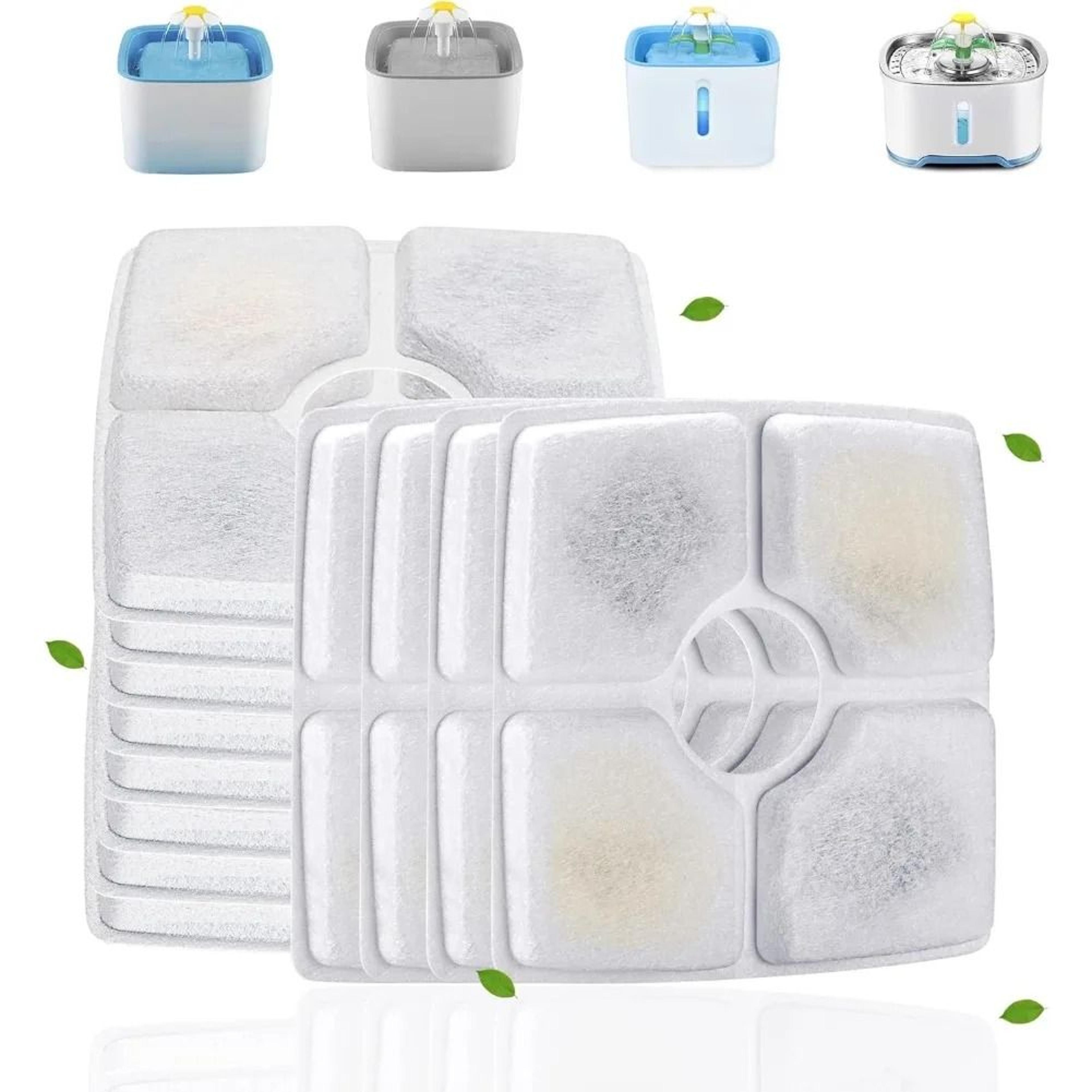 precision triple-action replacement filters for square pet fountains