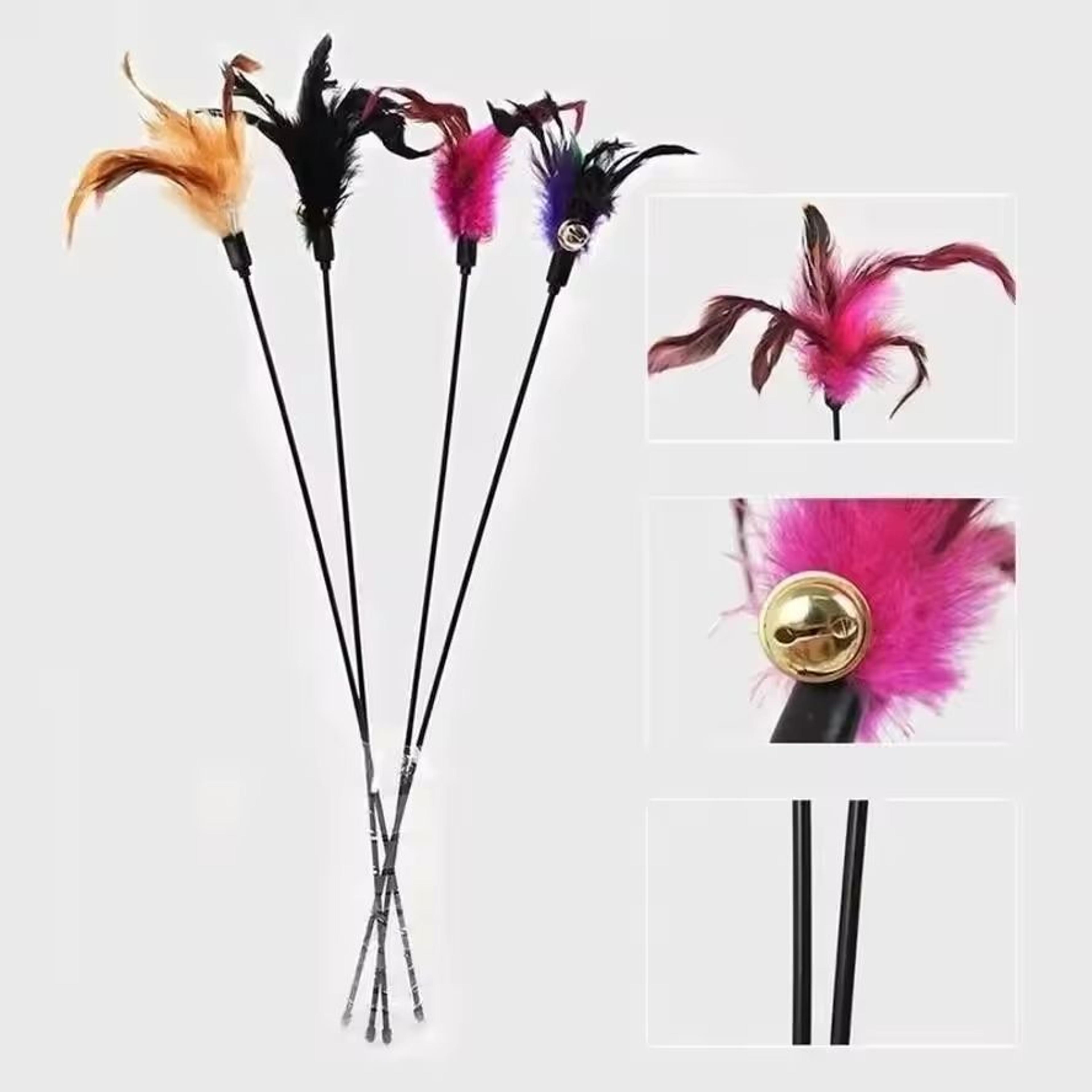 5Piece Turkey Feather Teaser  Wire Chaser Set 3