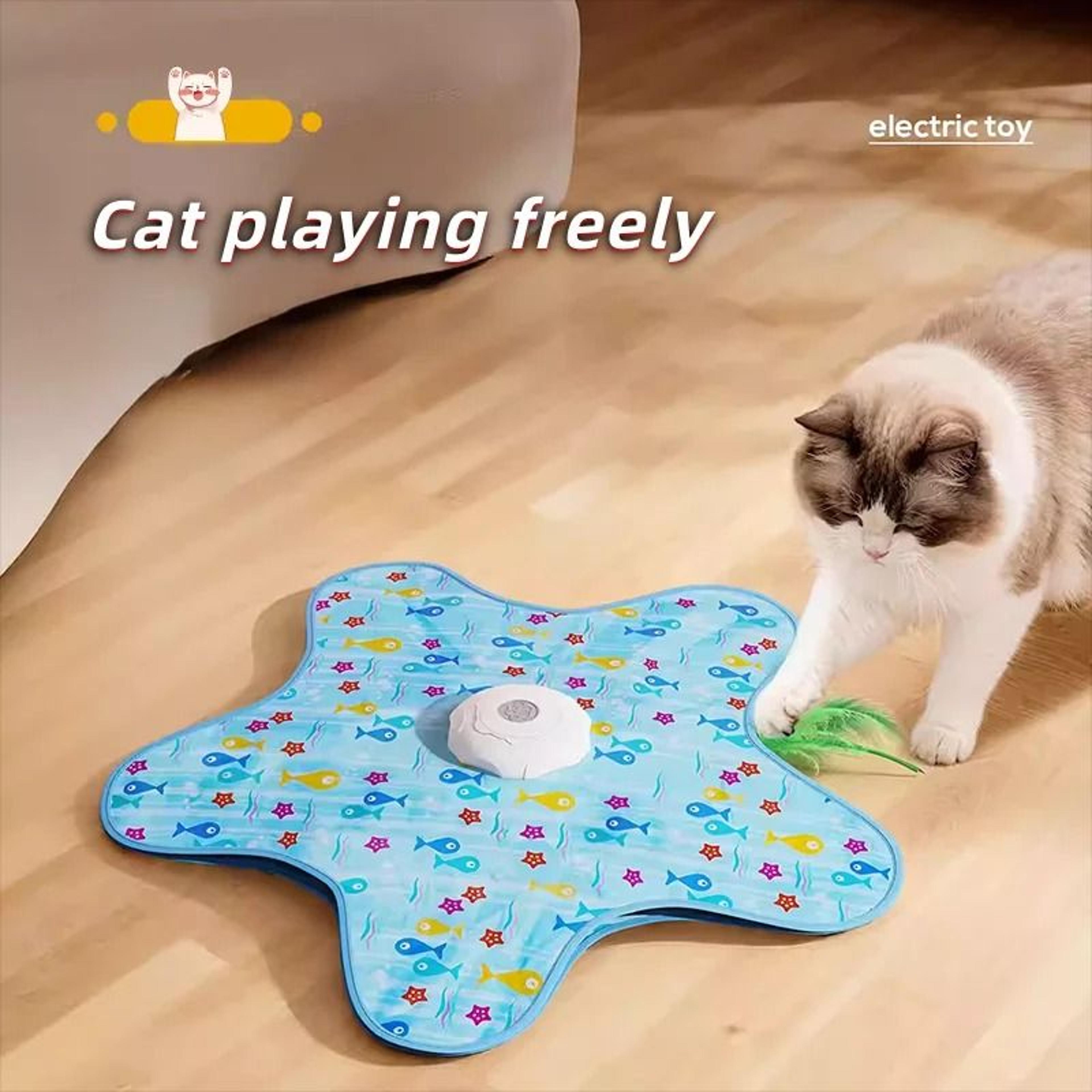Interactive Cat Hunting Blanket  Automatic Rotating Teaser Toy 3
