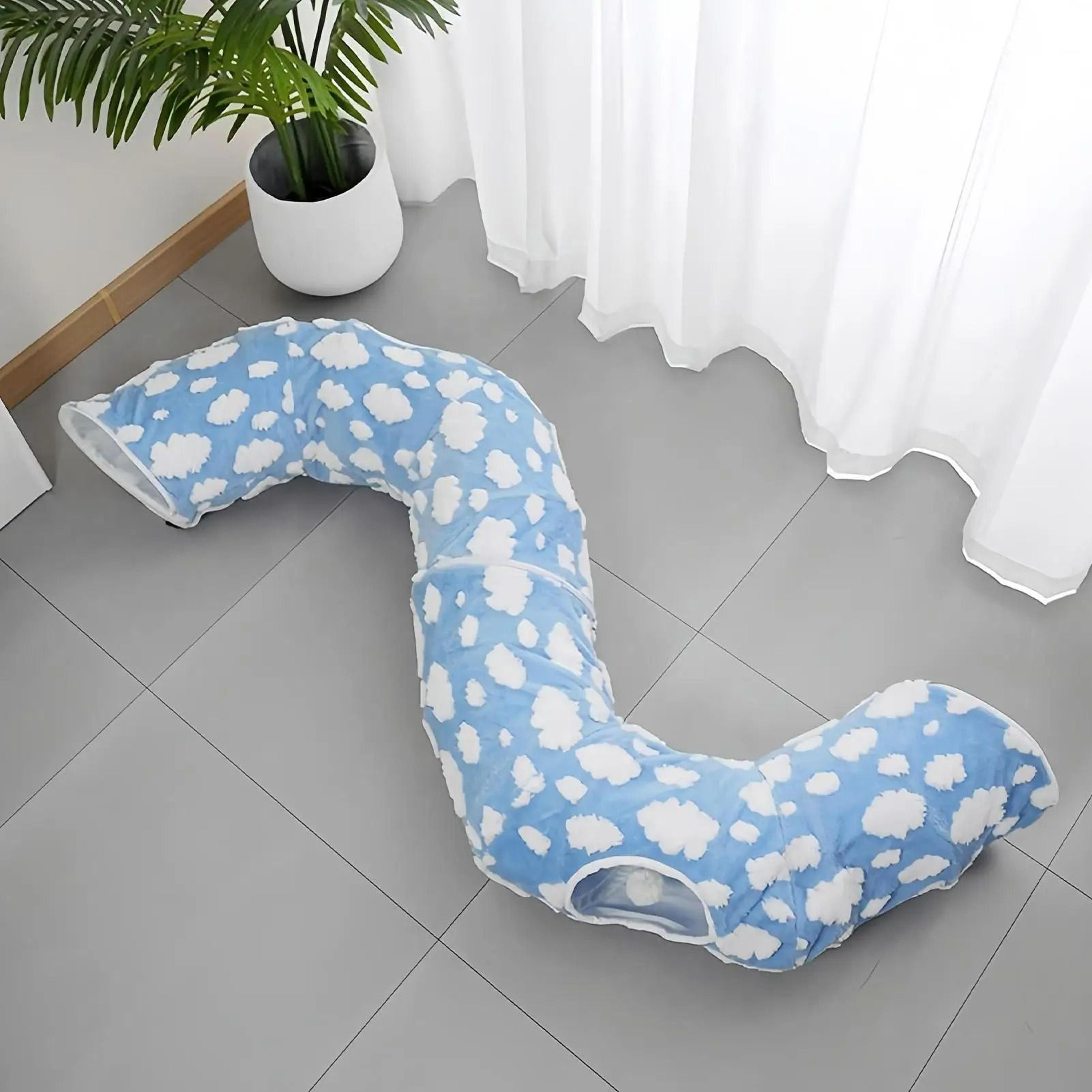 Interchangeable 2in1 Cat Tunnel Bed With Interactive Hanging Toy 2