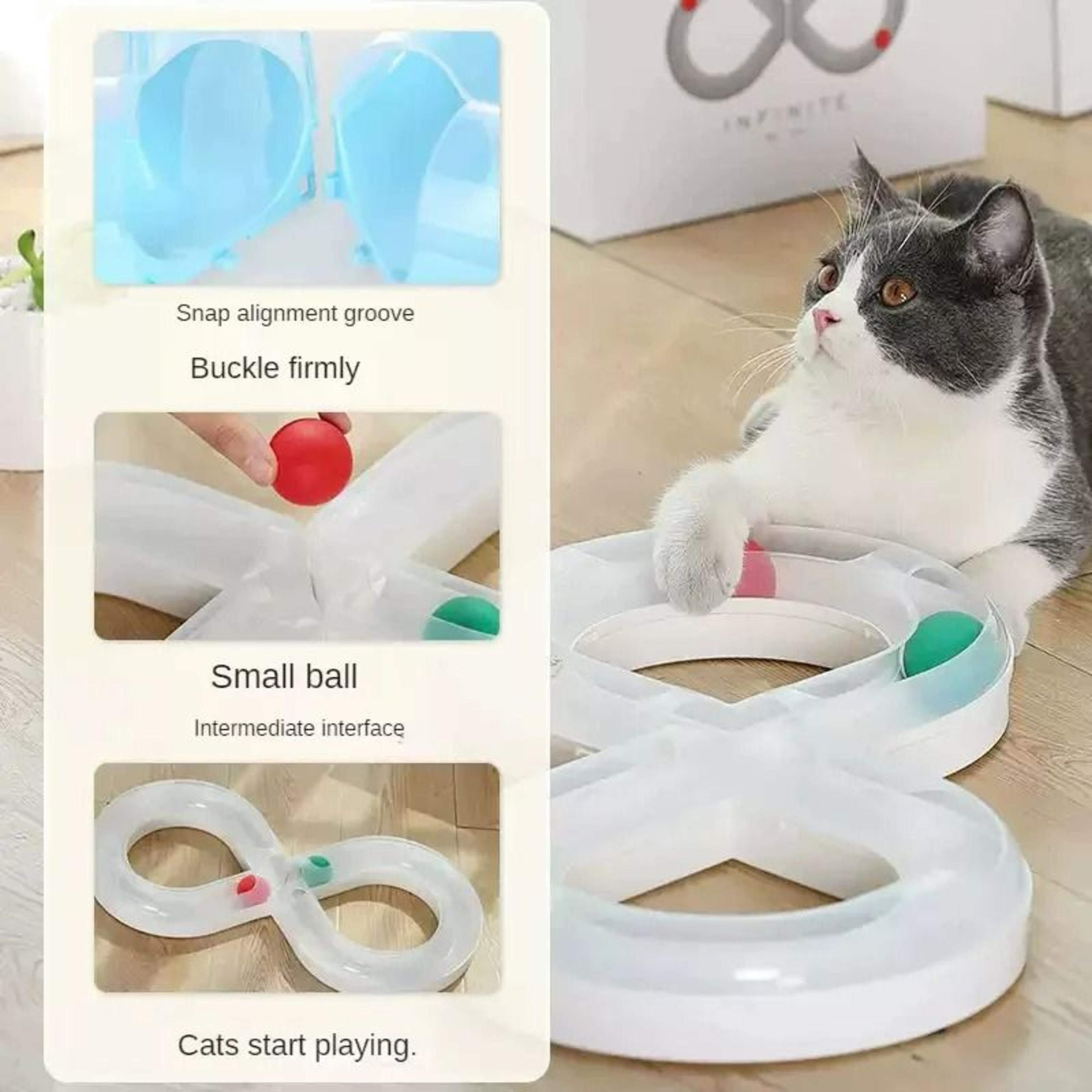 SelfEntertaining MultiTier Track Ball Toy With Integrated Spinner Disk 4