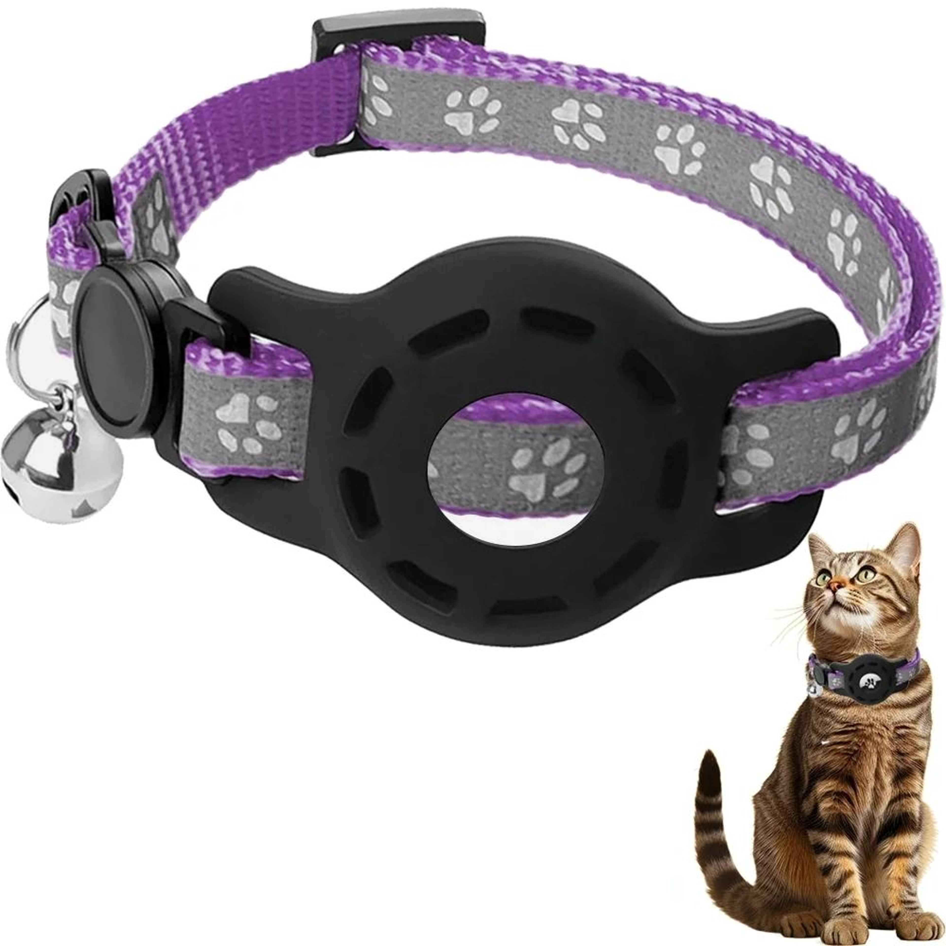 Secure AirTag Safety Collar With Integrated Tracking Holder  Bell 8