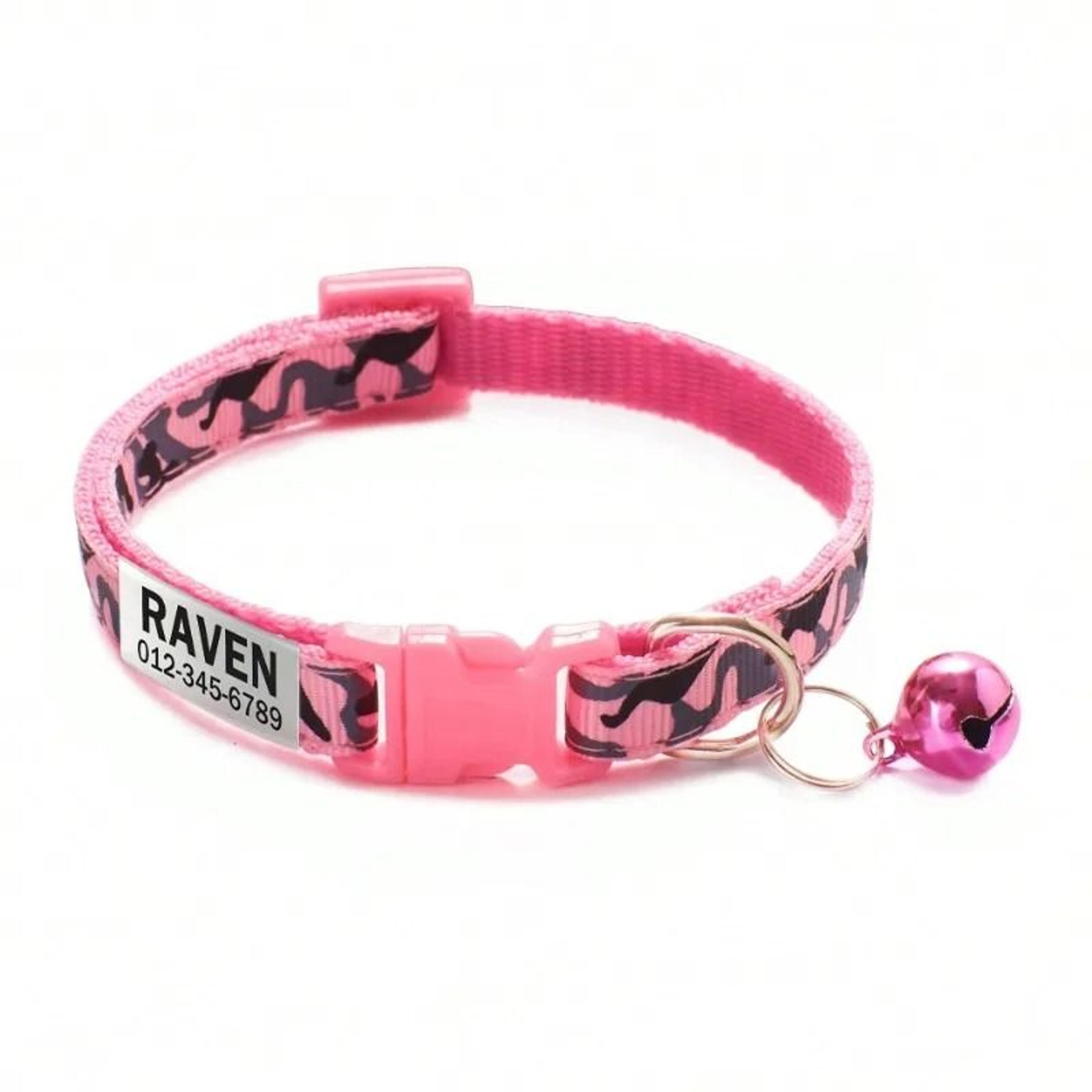 Personalized Camouflage Cat Collar With Custom ID Tag  Safety Bell 14