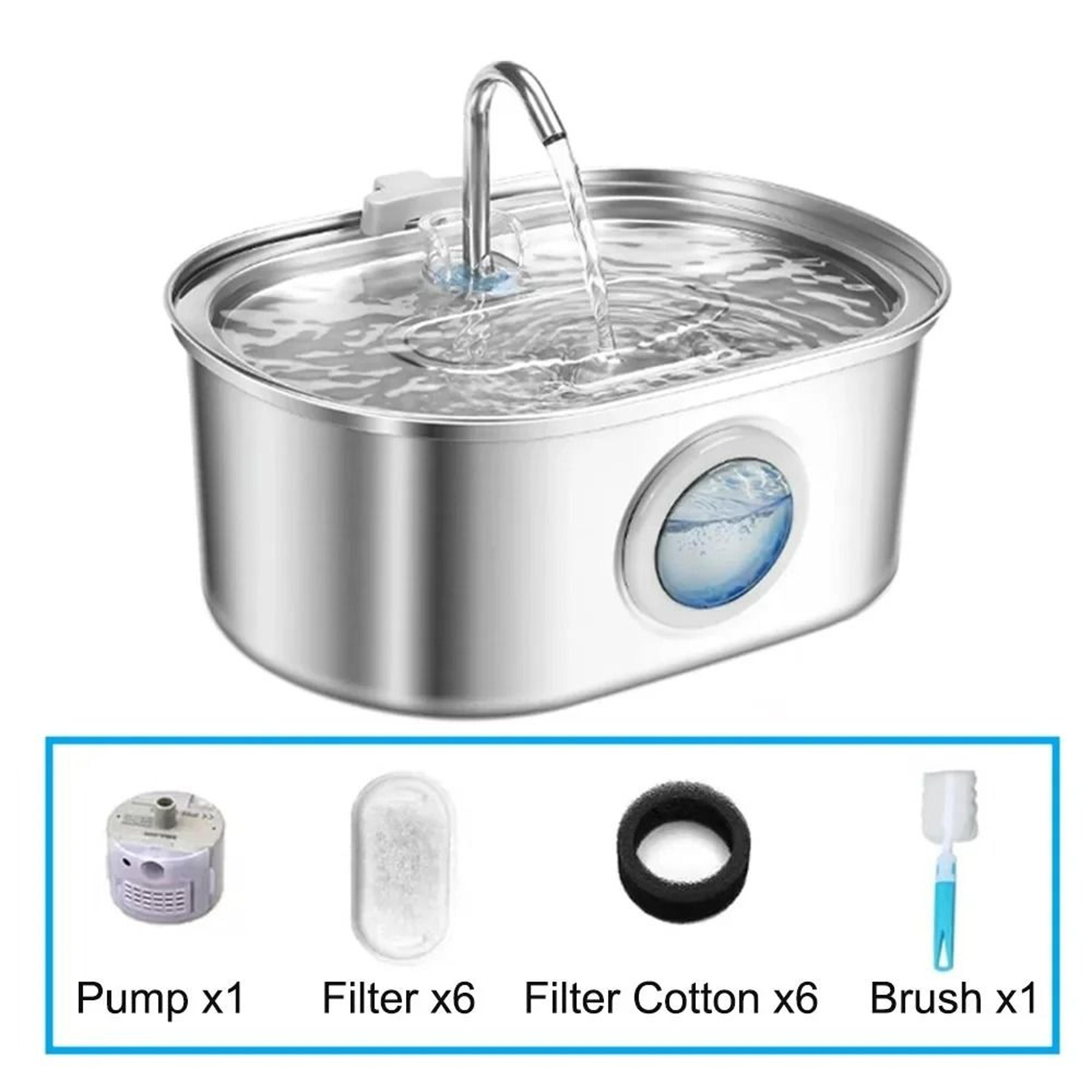 32L Stainless Steel UltraSilent Automatic Pet Water Fountain 6