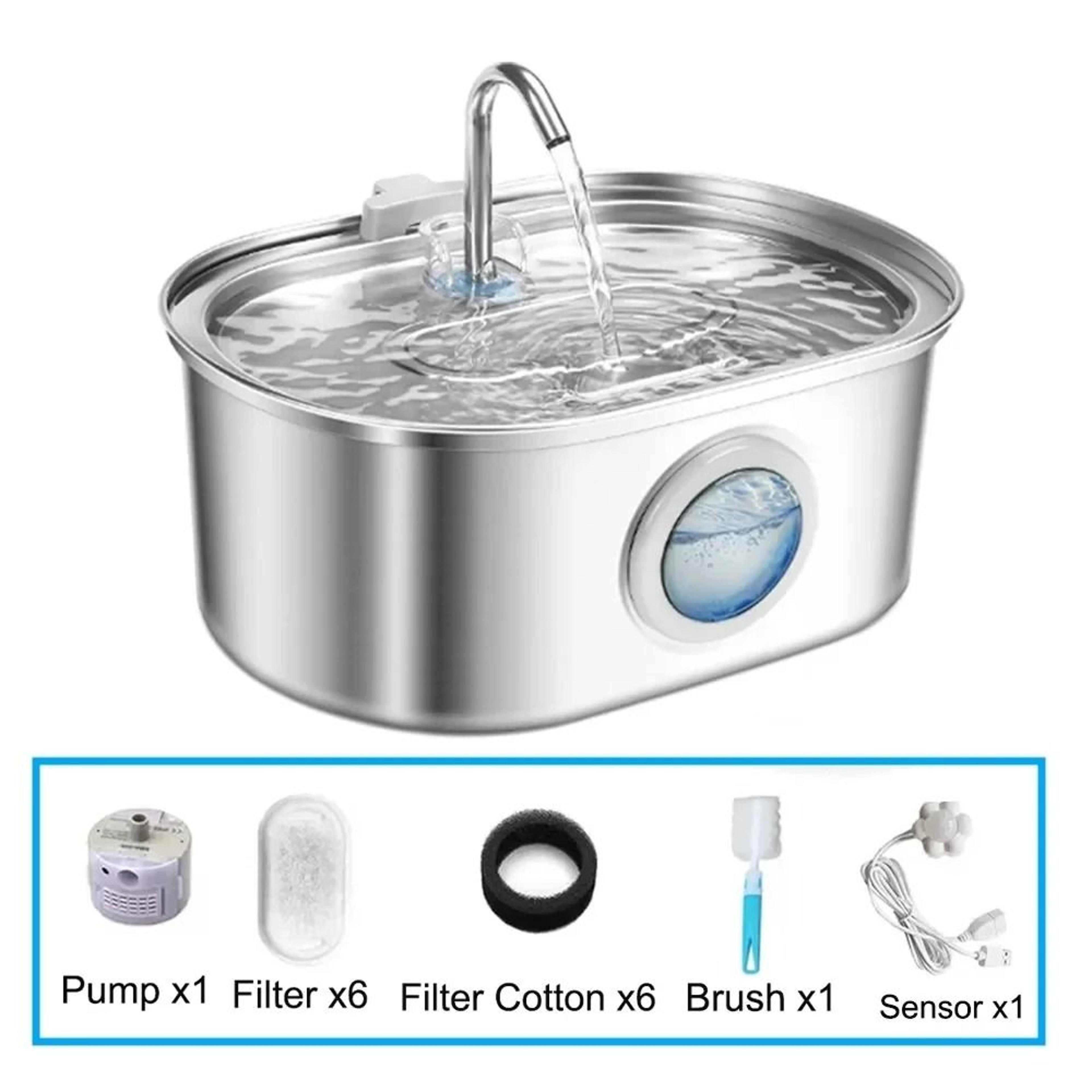 32L Stainless Steel UltraSilent Automatic Pet Water Fountain 7