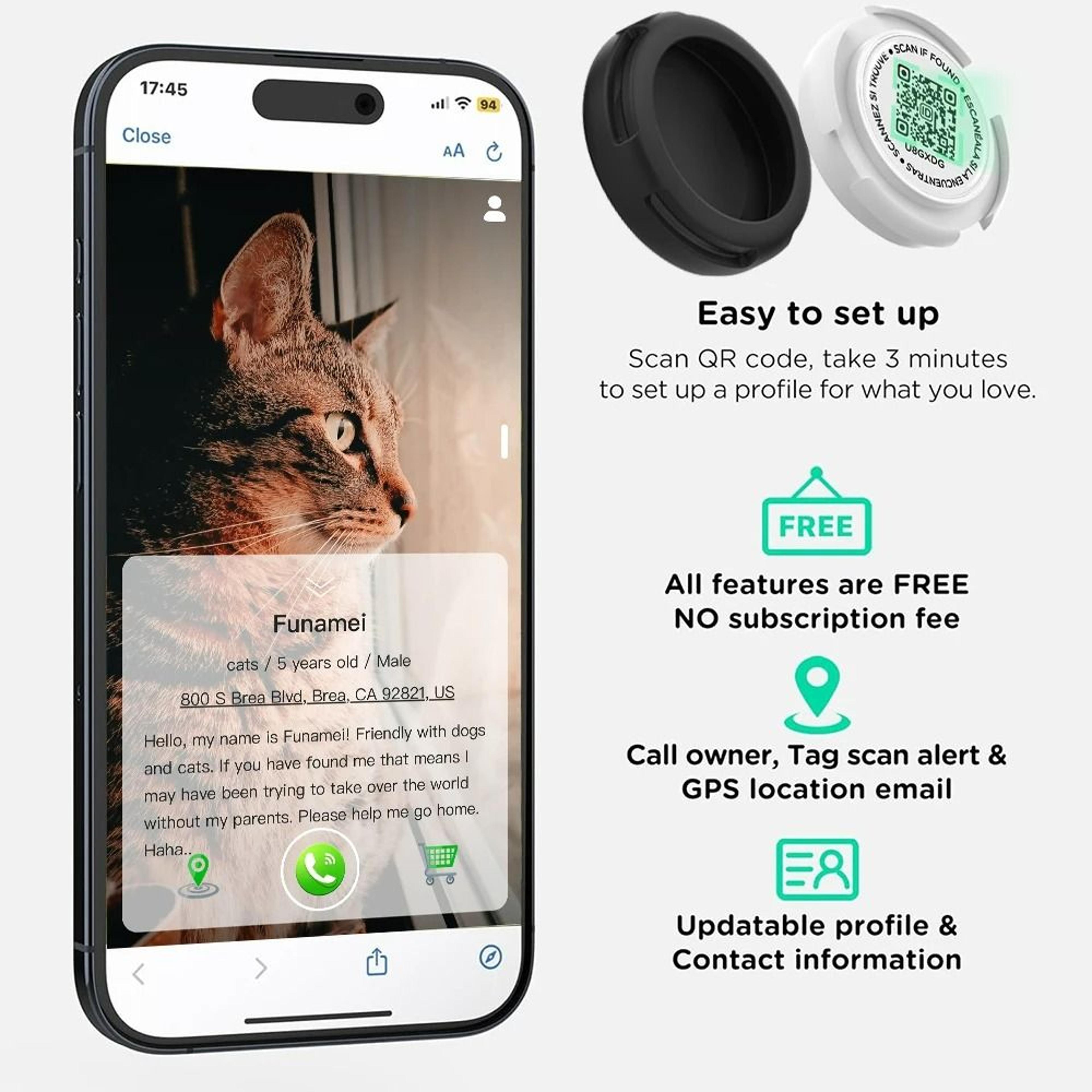 Reflective QRCoded Tracking Collar With Integrated AirTag Holder 3