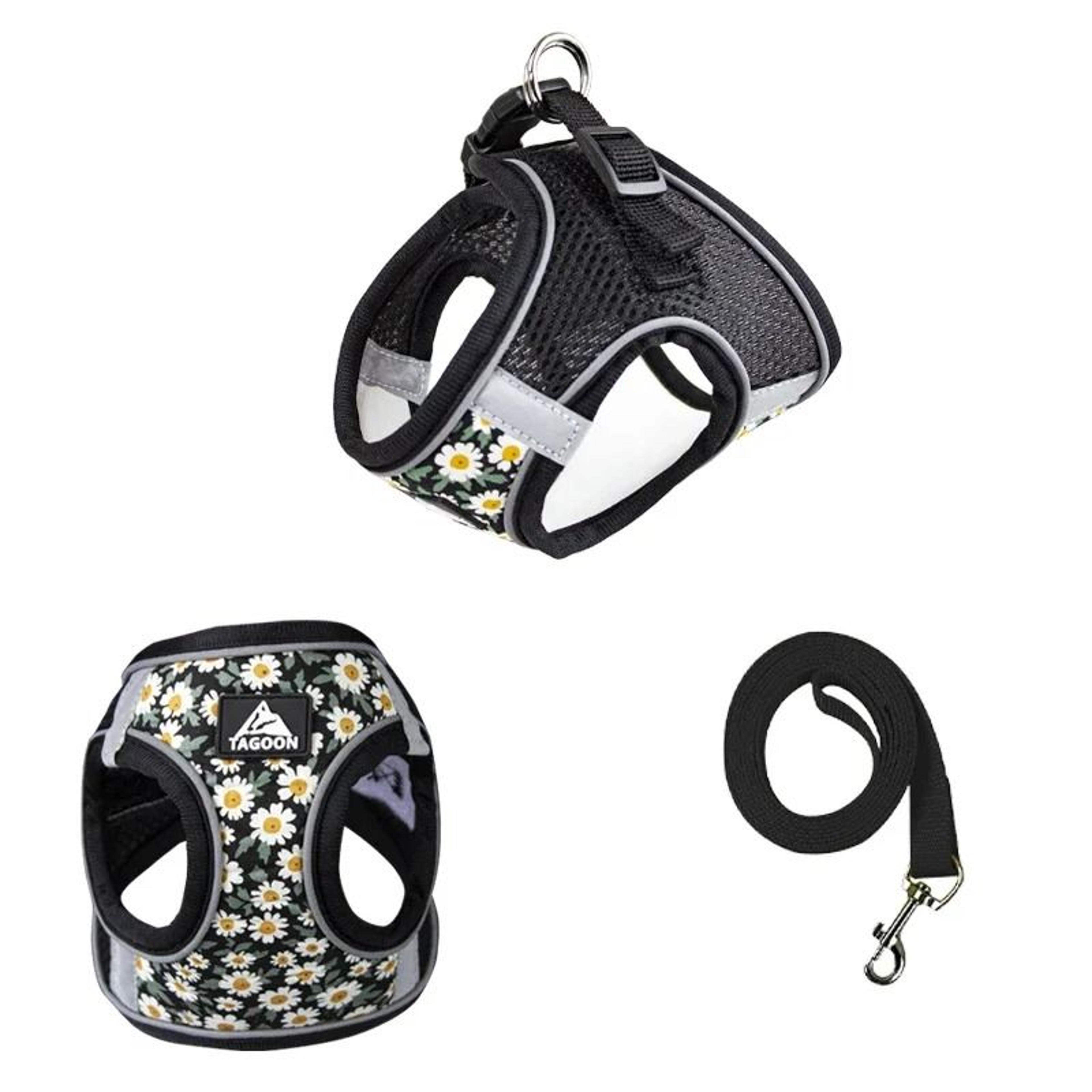 Reflective Mesh AntiEscape Pet Harness  Leash Set 6
