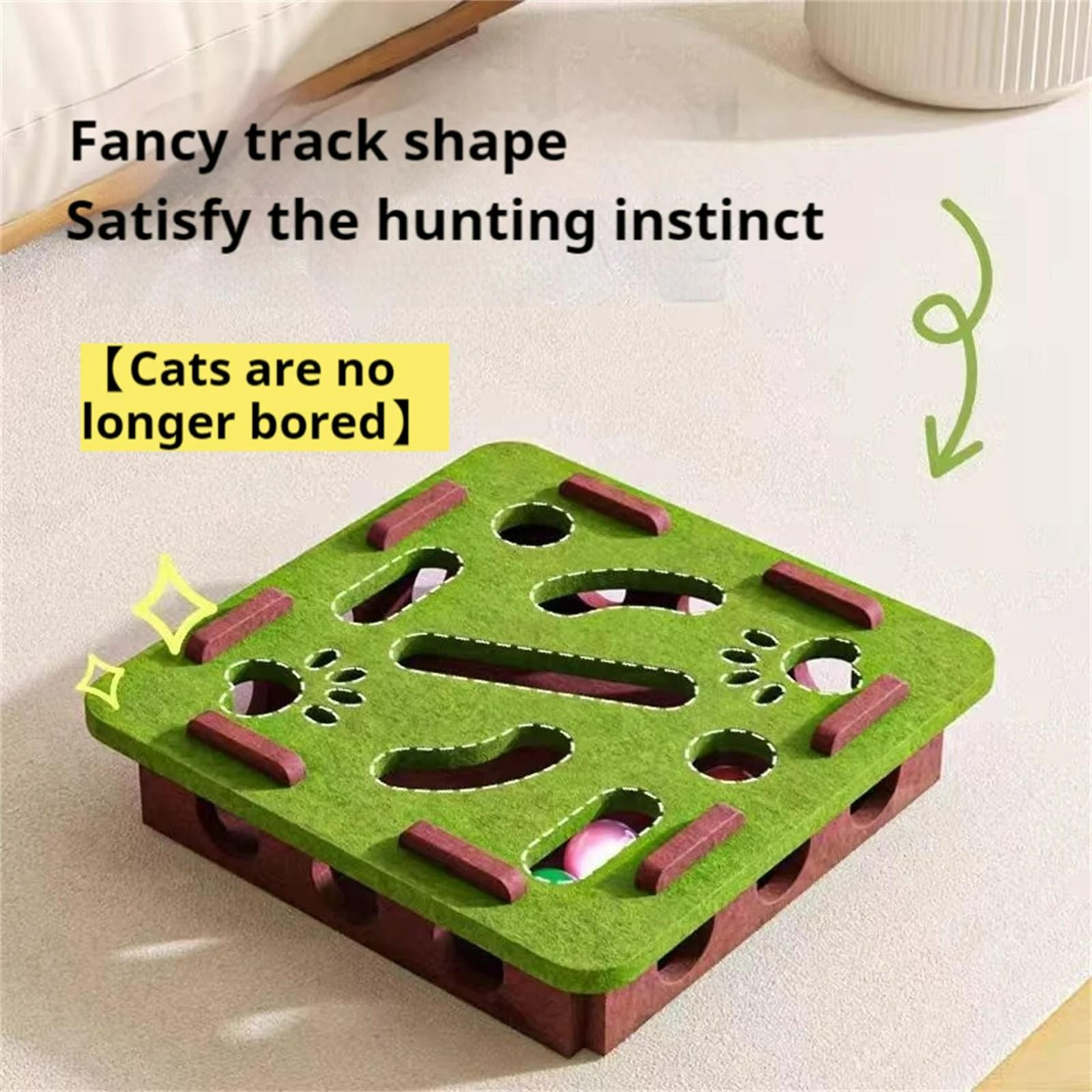Interactive Felt Puzzle Box Cat Exercise Toy 0