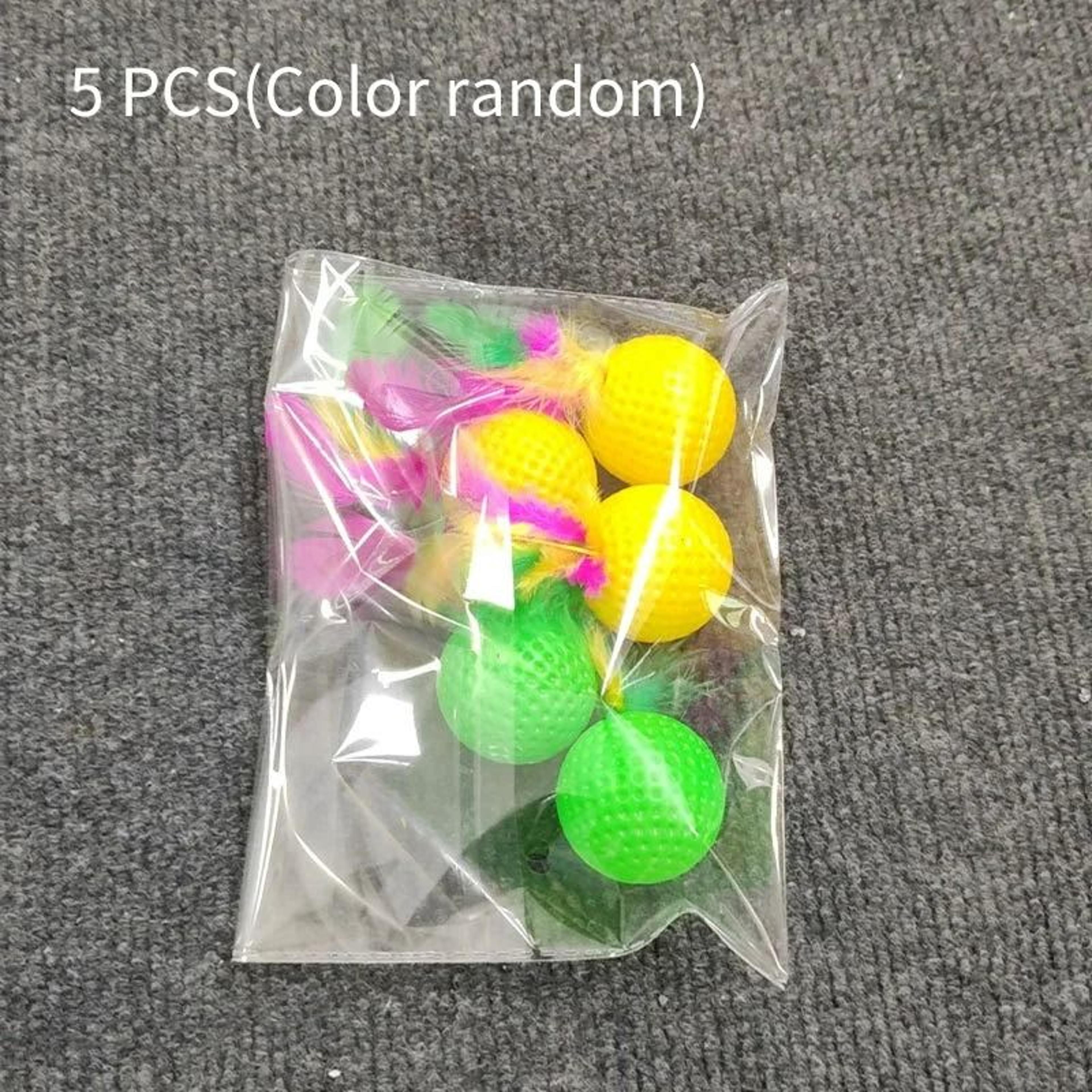 Creative Feather Golf Ball Interactive Cat Toy 7