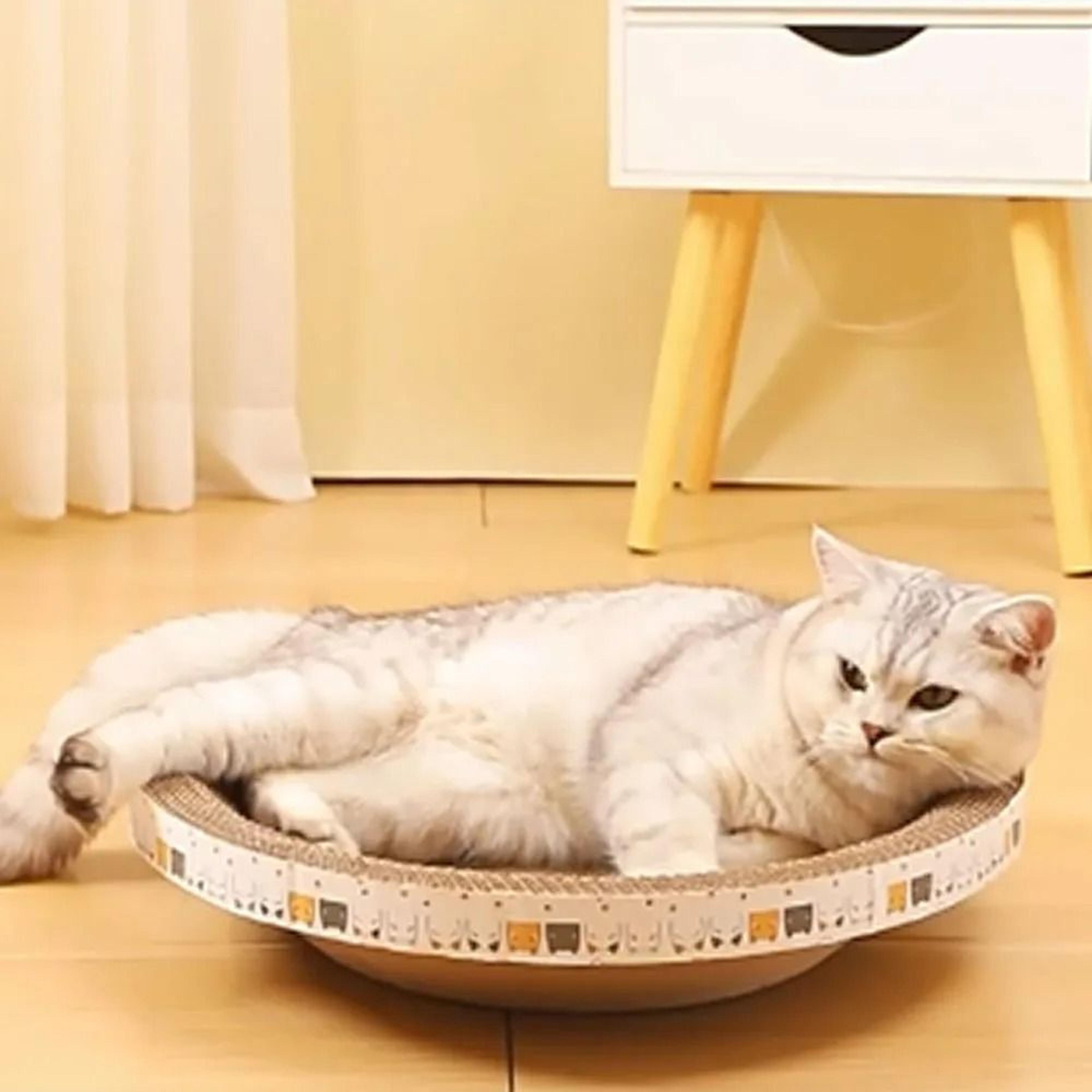 Versatile Corrugated Round  Oval Cat Scratcher 5