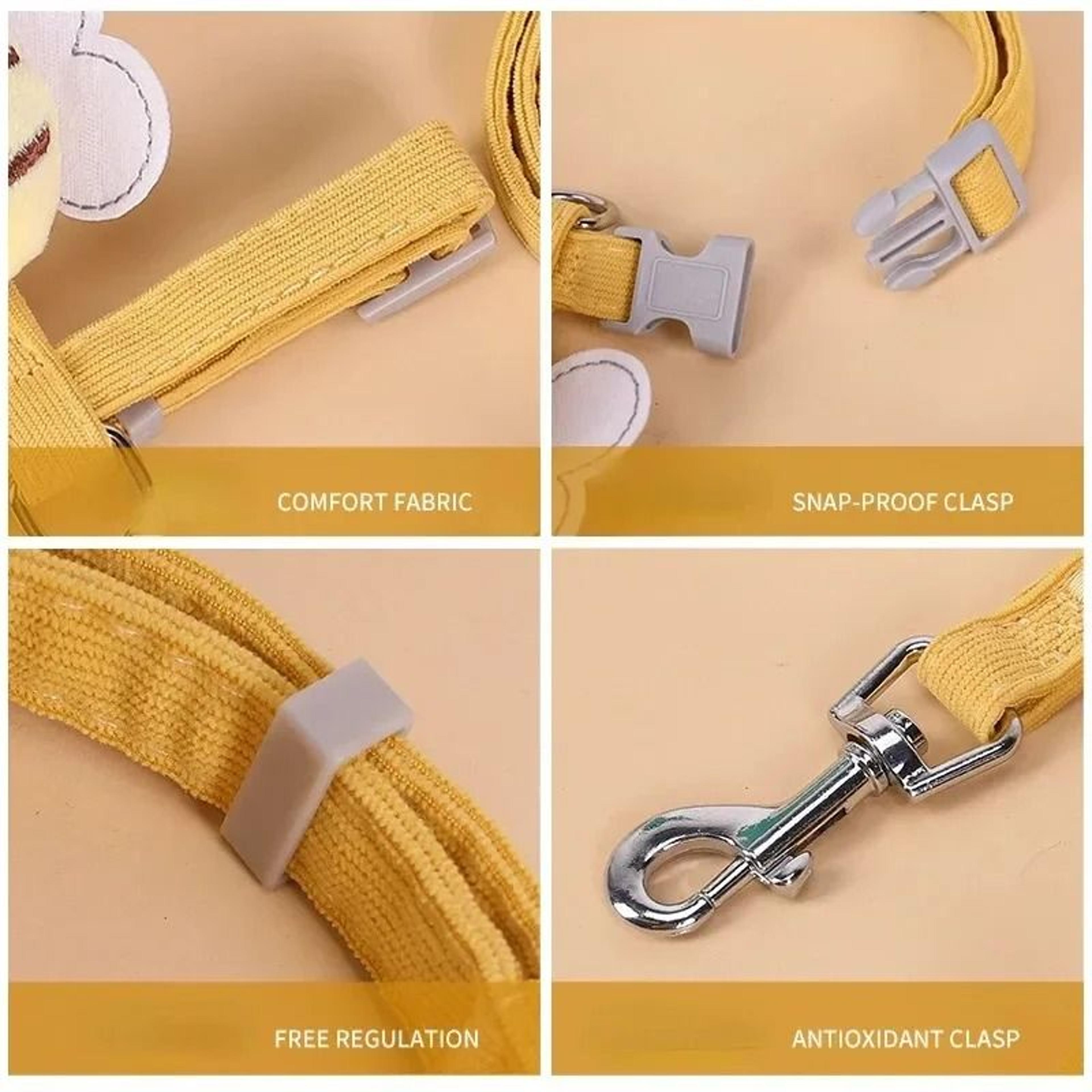 Cartoon Bee Adjustable Cat Harness  Leash Set 3