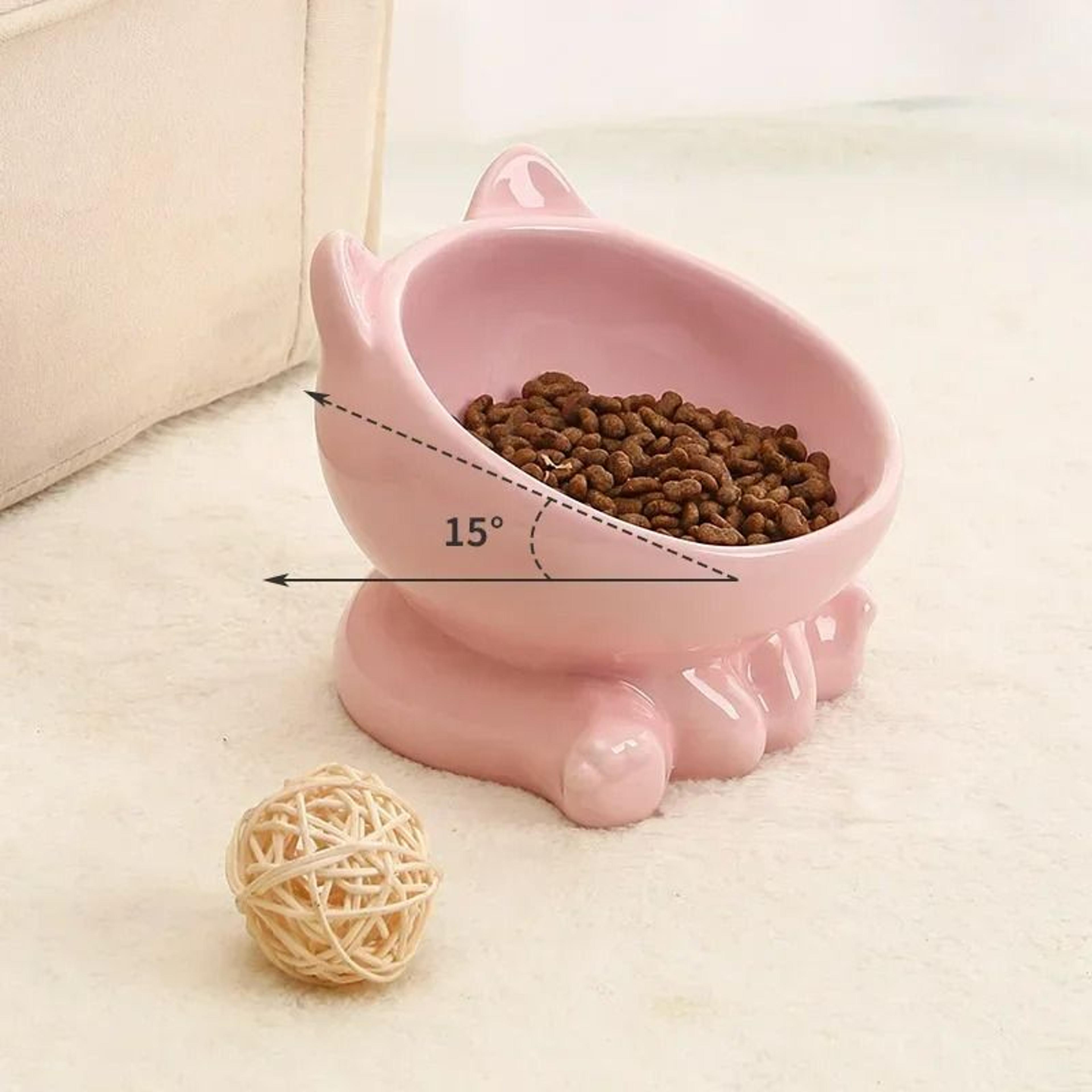 Ergonomic Elevated Ceramic Pet Bowl 4