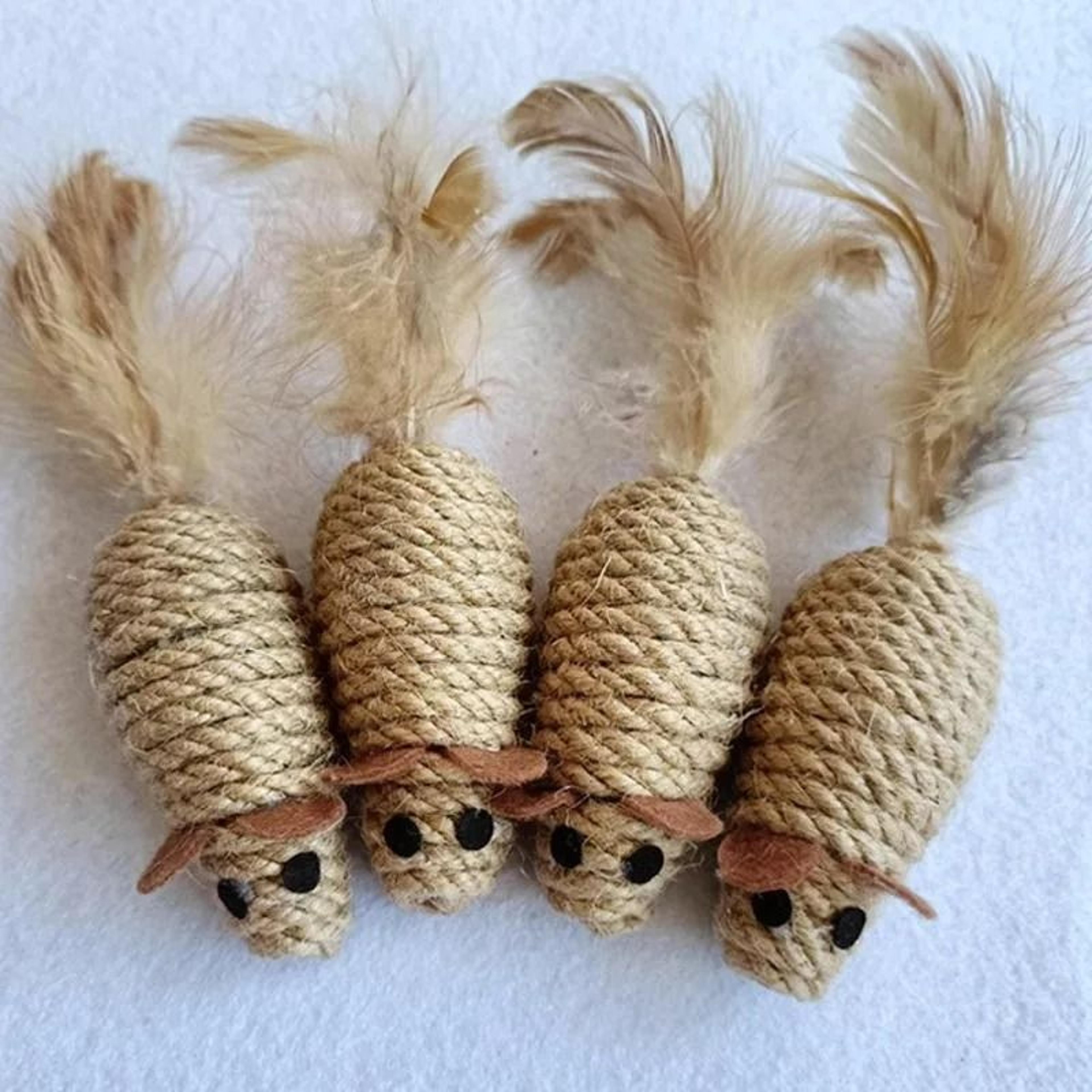 HeavyDuty Sisal  Plush Simulation Mouse 1