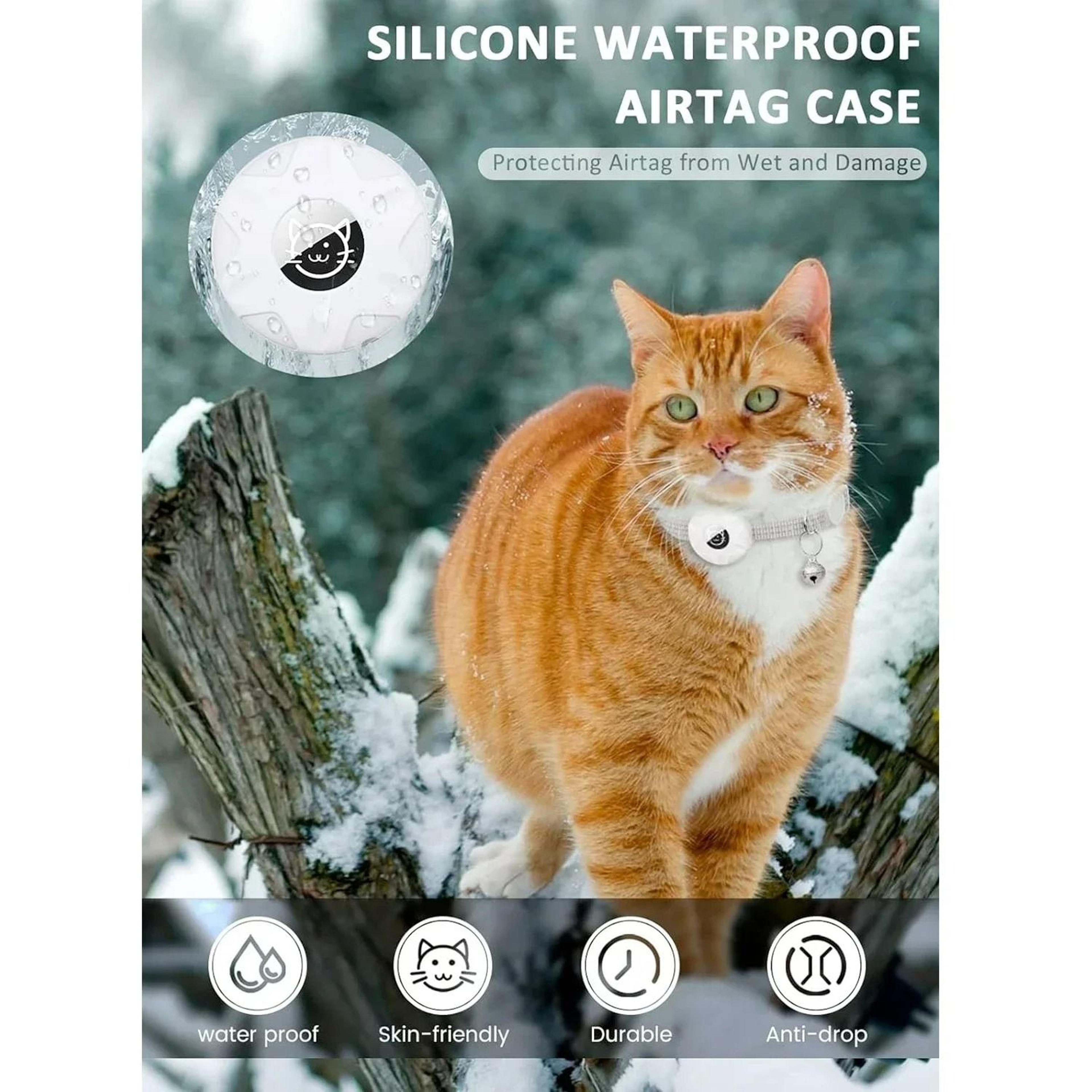 Reflective AirTag Safety Cat Collar  Secure GPS Tracking  Breakaway Protection 4