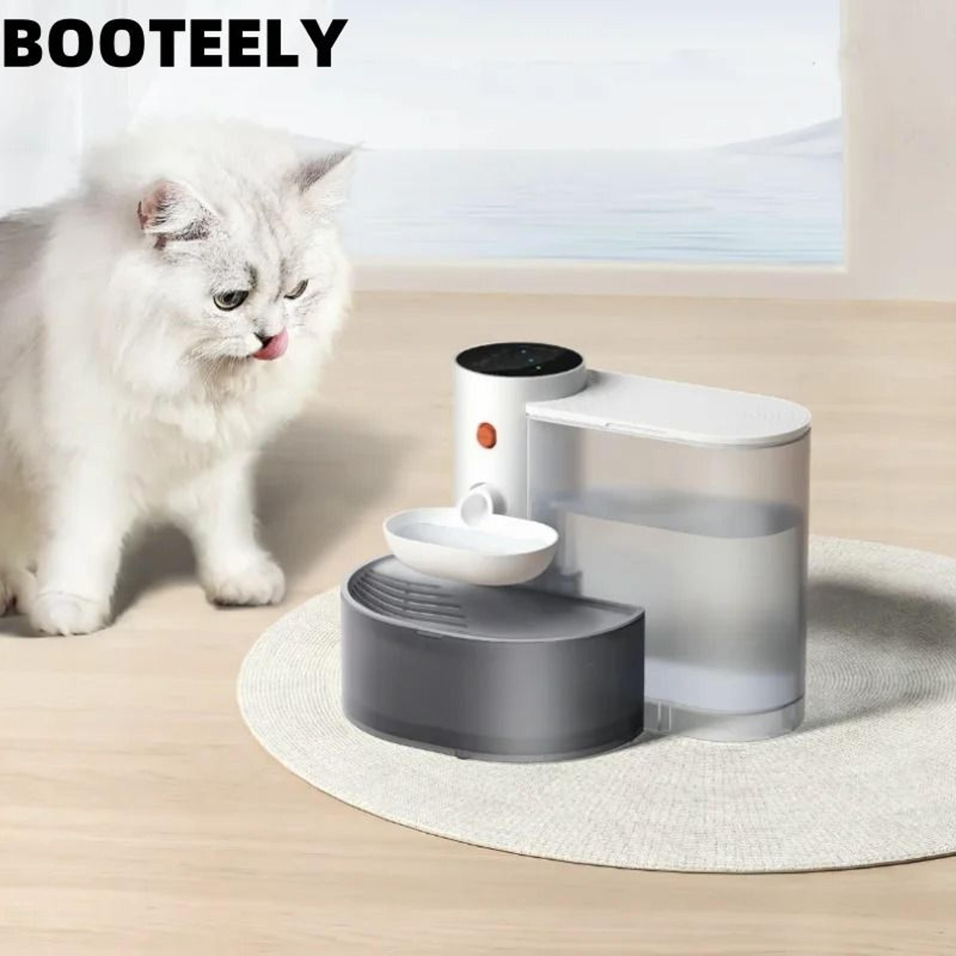 smart tipping automatic pet water fountain – 3l wireless rechargeable dispenser (stainless steel edition)