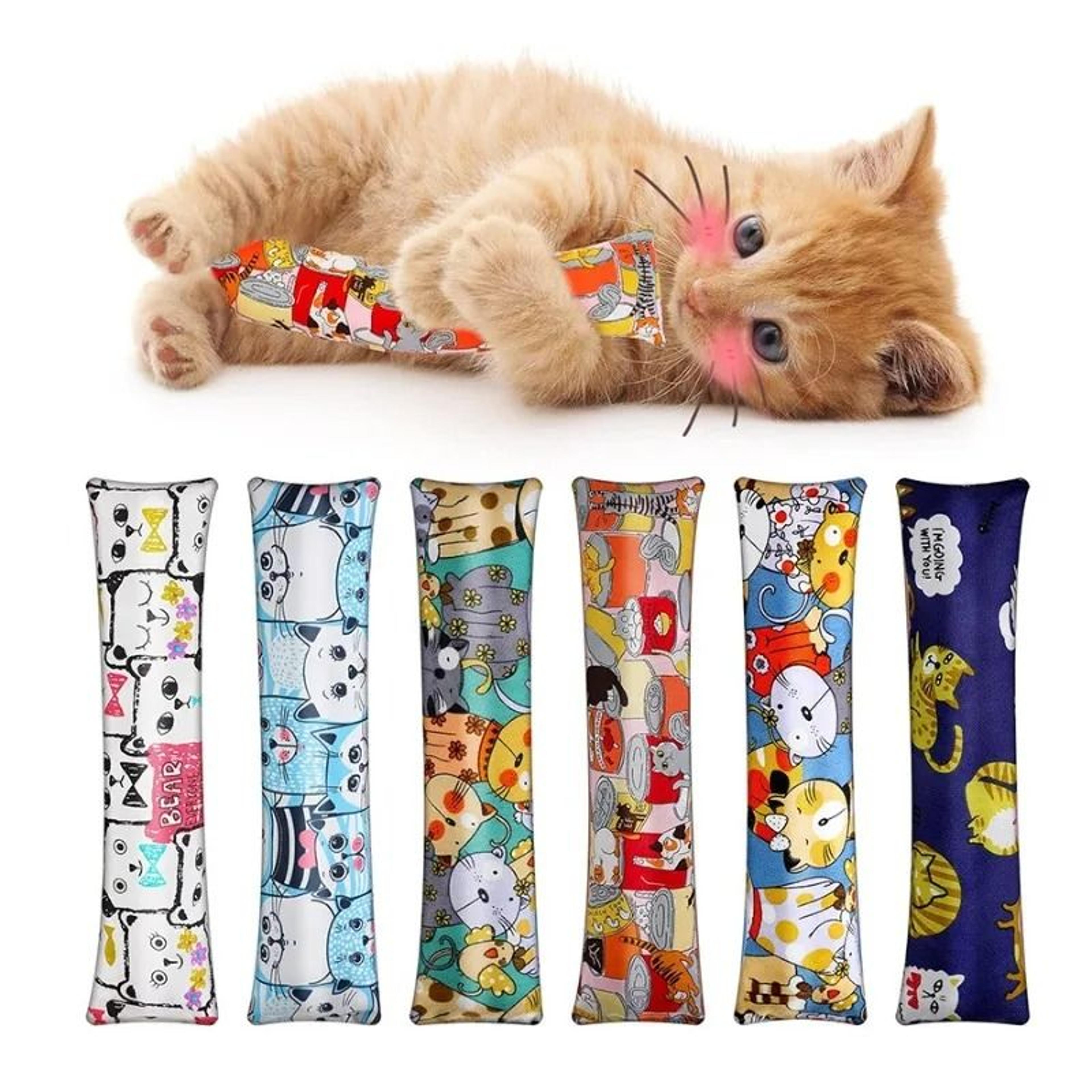 Plush Catnip Cuddle Pillow  HeavyDuty Interactive Kick  Teething Toy 2