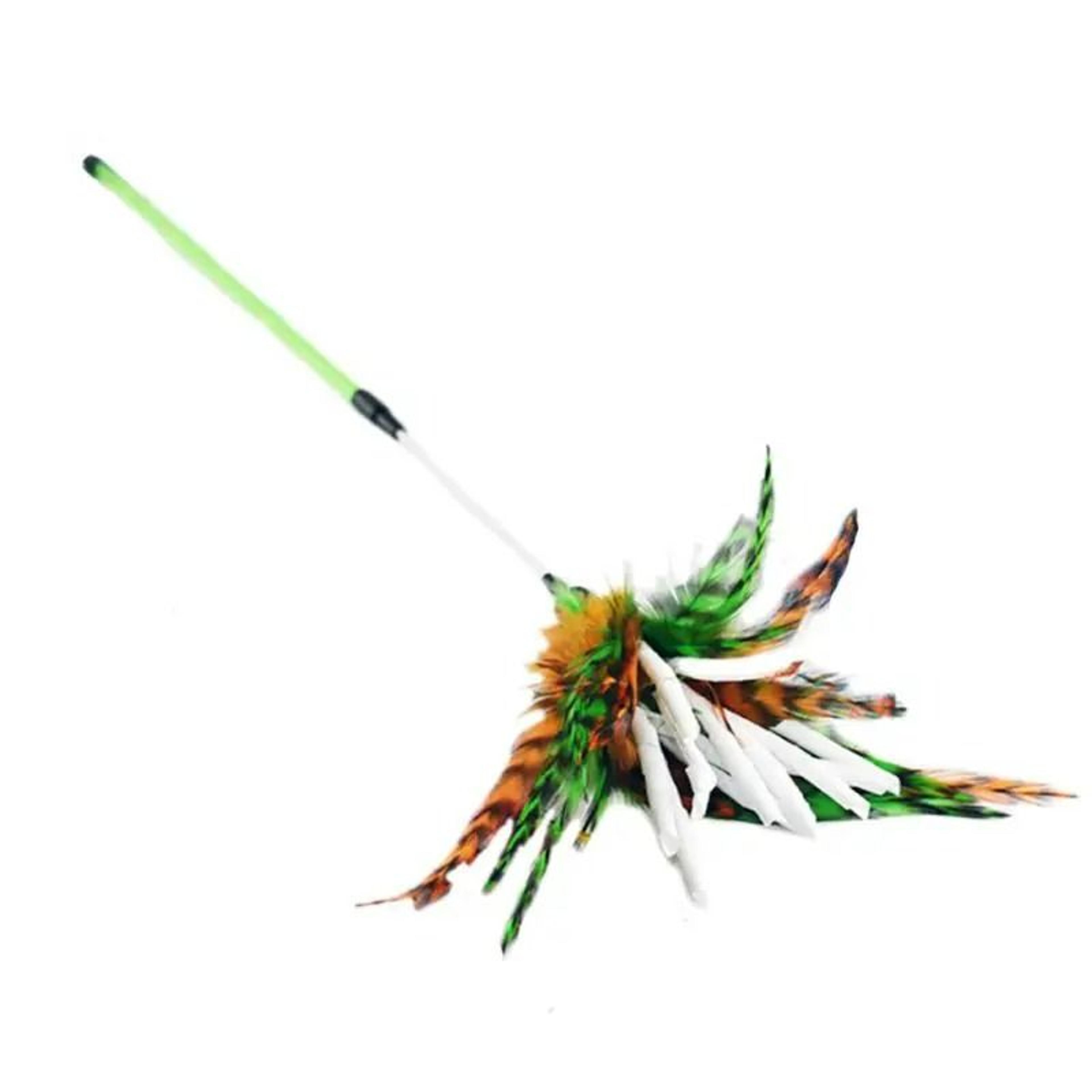 Spiral Feather Teaser Wand  Flexible Interactive Pounce  Chase Toy 8