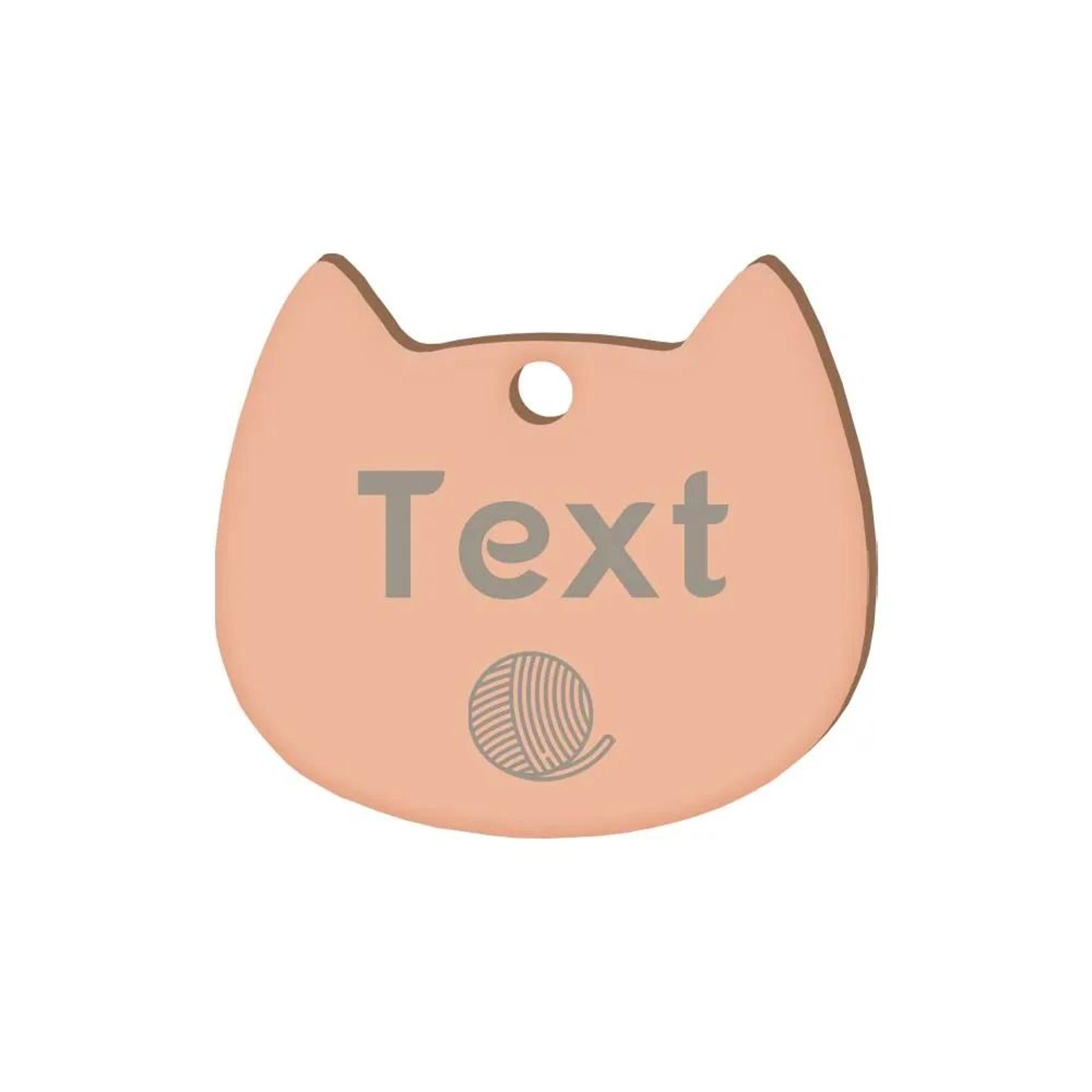 Custom Cat Silhouette ID Tag  Personalized LaserEngraved Stainless Steel Nameplate 23
