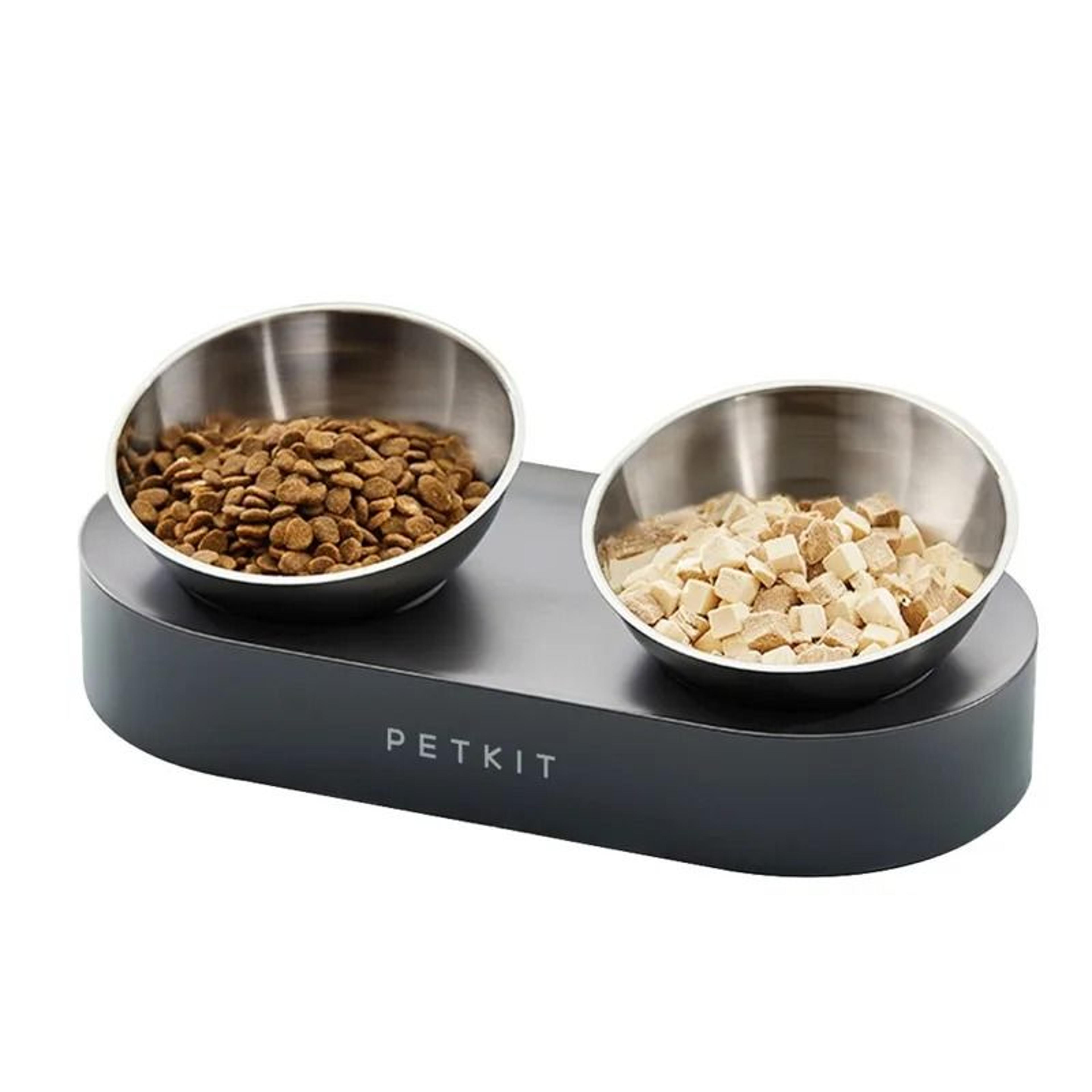 Adjustable Elevated Dual Pet Bowl  Ergonomic 304 Stainless Steel Food  Water Feeder 0
