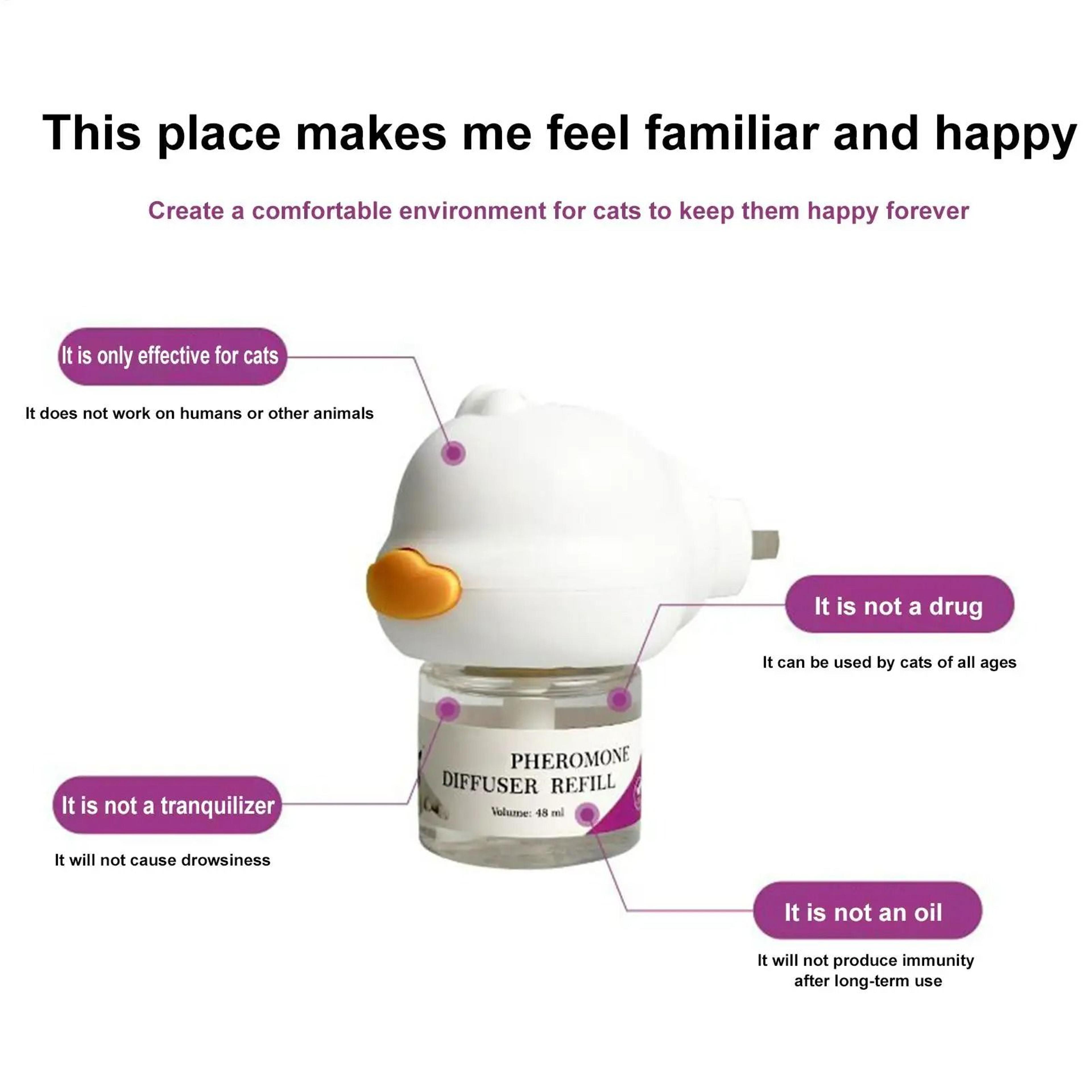 Elite LongLasting Cat Pheromone Diffuser  Quiet Comfort Stress Relief PlugIn For Travel  Kittens 6