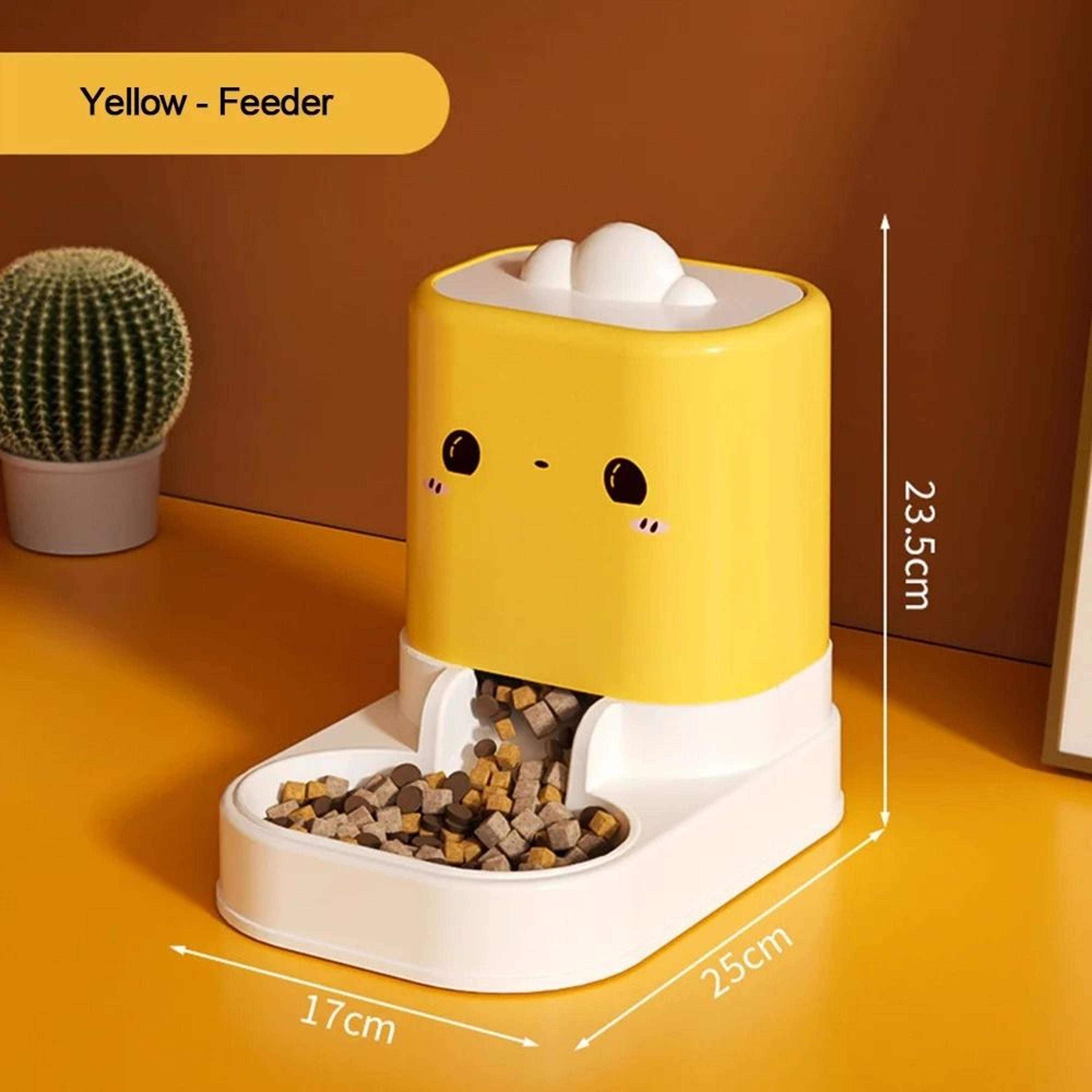 Cute CatShaped Automatic Pet Feeder  Water Dispenser  Large Capacity Gravity Feeding Station For Ca 9