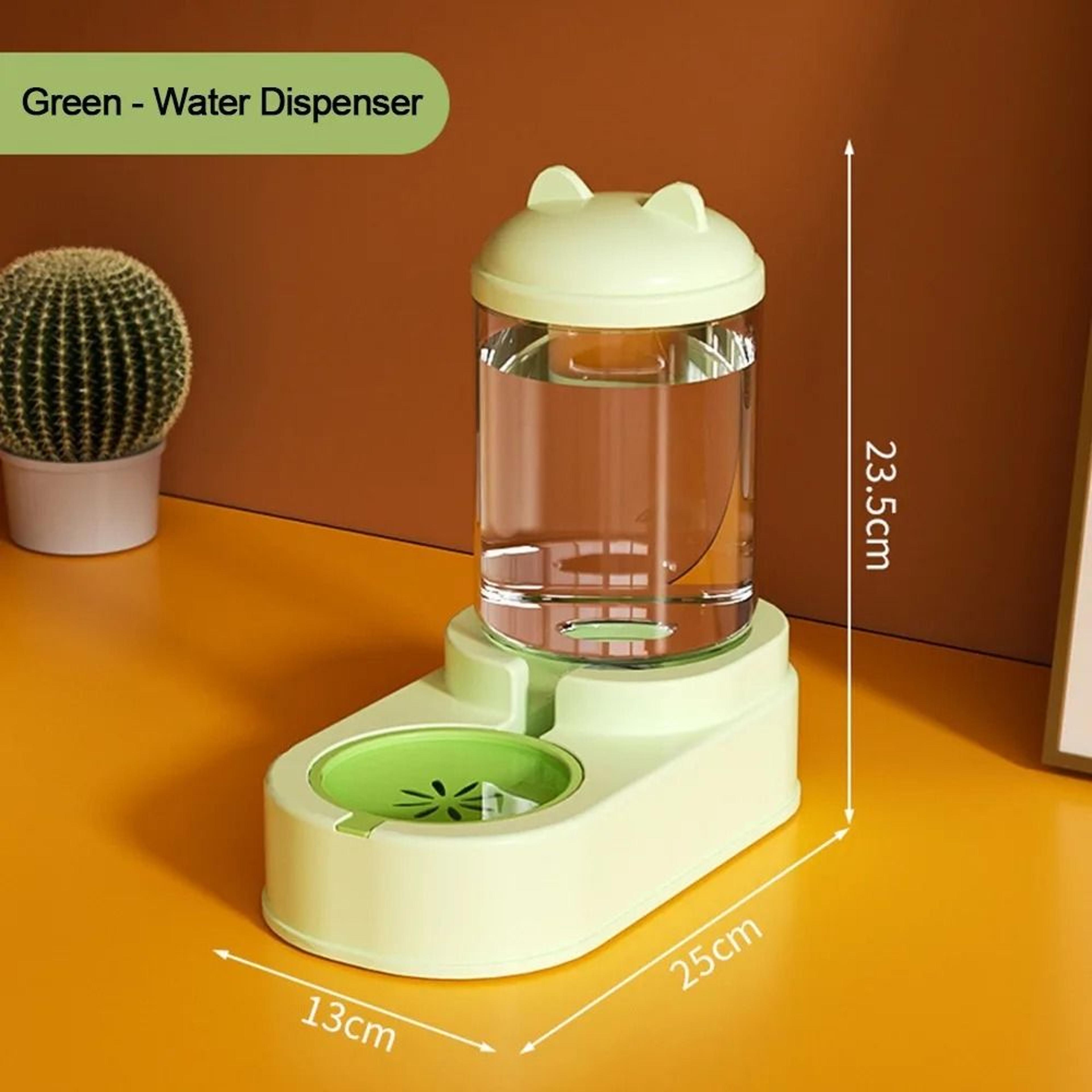 Cute CatShaped Automatic Pet Feeder  Water Dispenser  Large Capacity Gravity Feeding Station For Ca 8