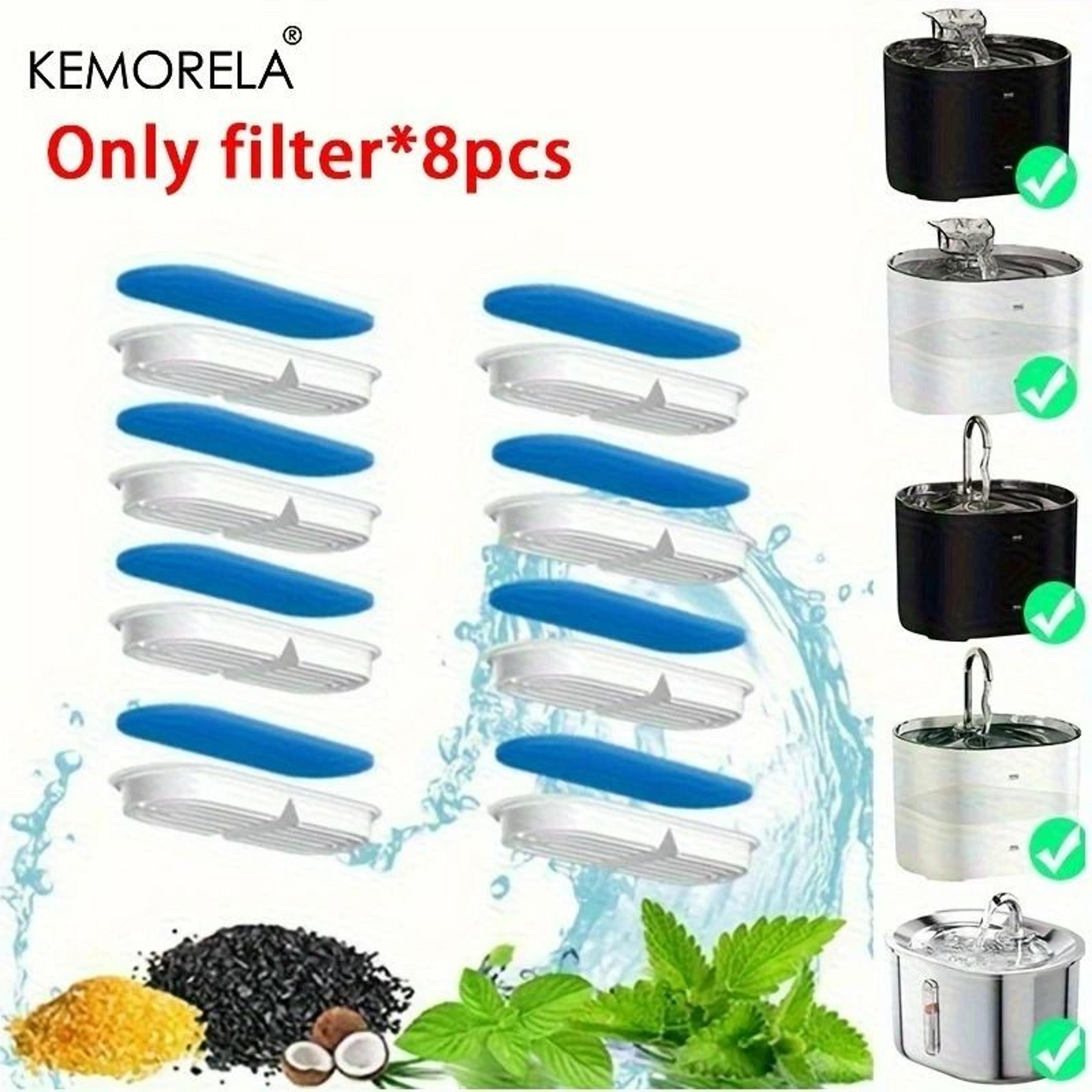 8-pack multi-stage fountain replacement filters – advanced activated carbon water care set for automatic pet dispenser