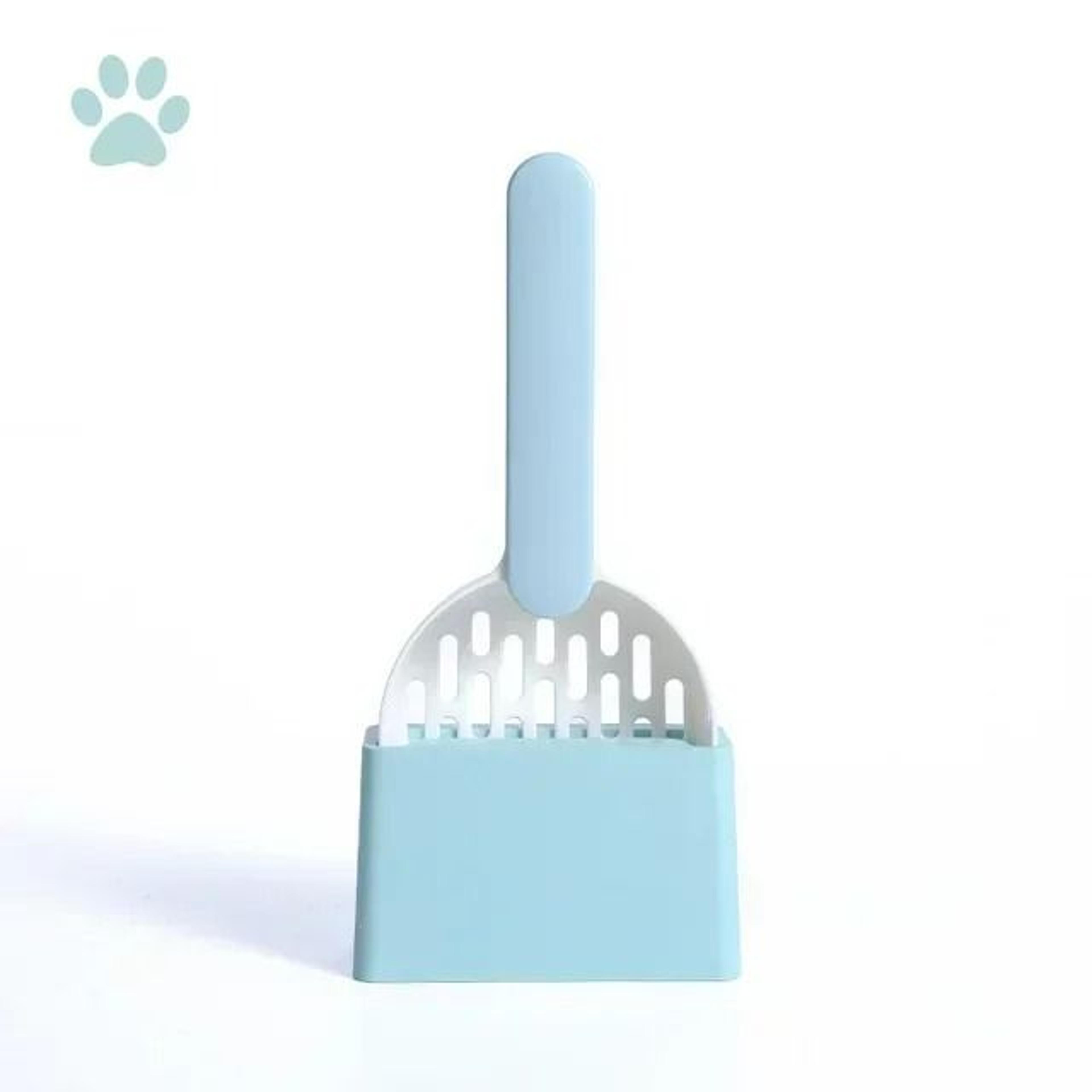 HighGrade ABS Long Handle Litter Scoop Set With Dedicated Storage Base 6