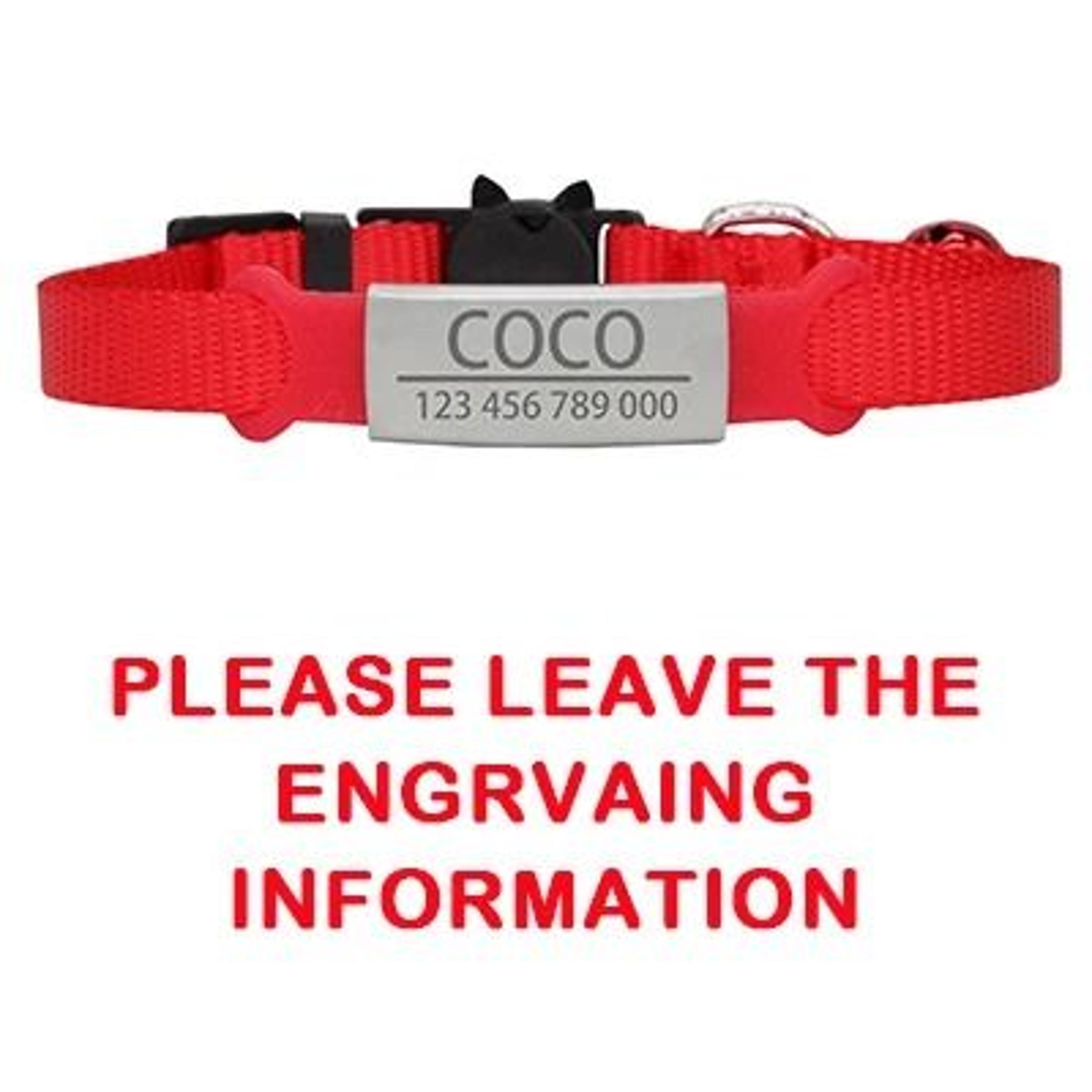 Customized Personalized ID Breakaway Cat Collar With LaserEngraved Safety Plate 7