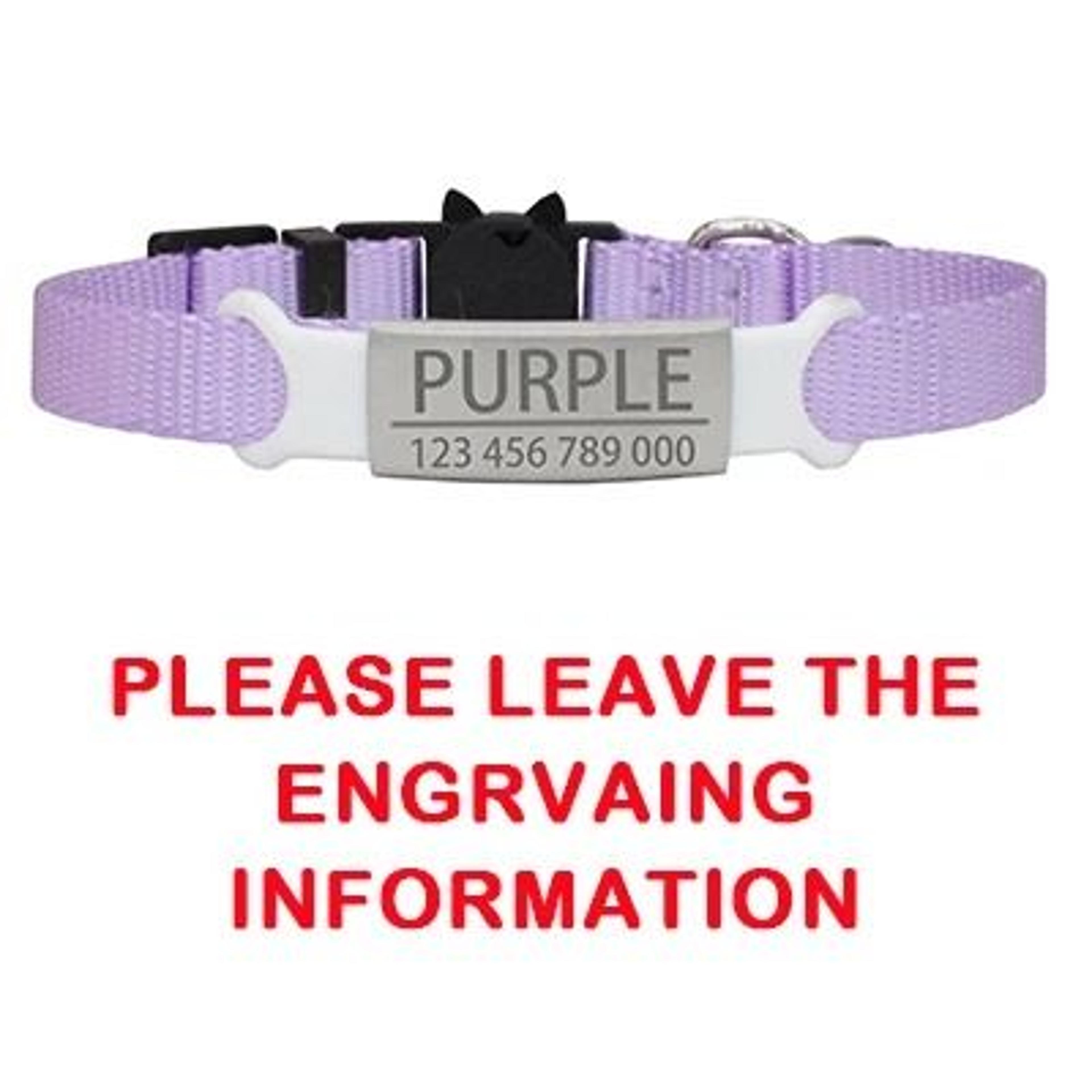 Customized Personalized ID Breakaway Cat Collar With LaserEngraved Safety Plate 8