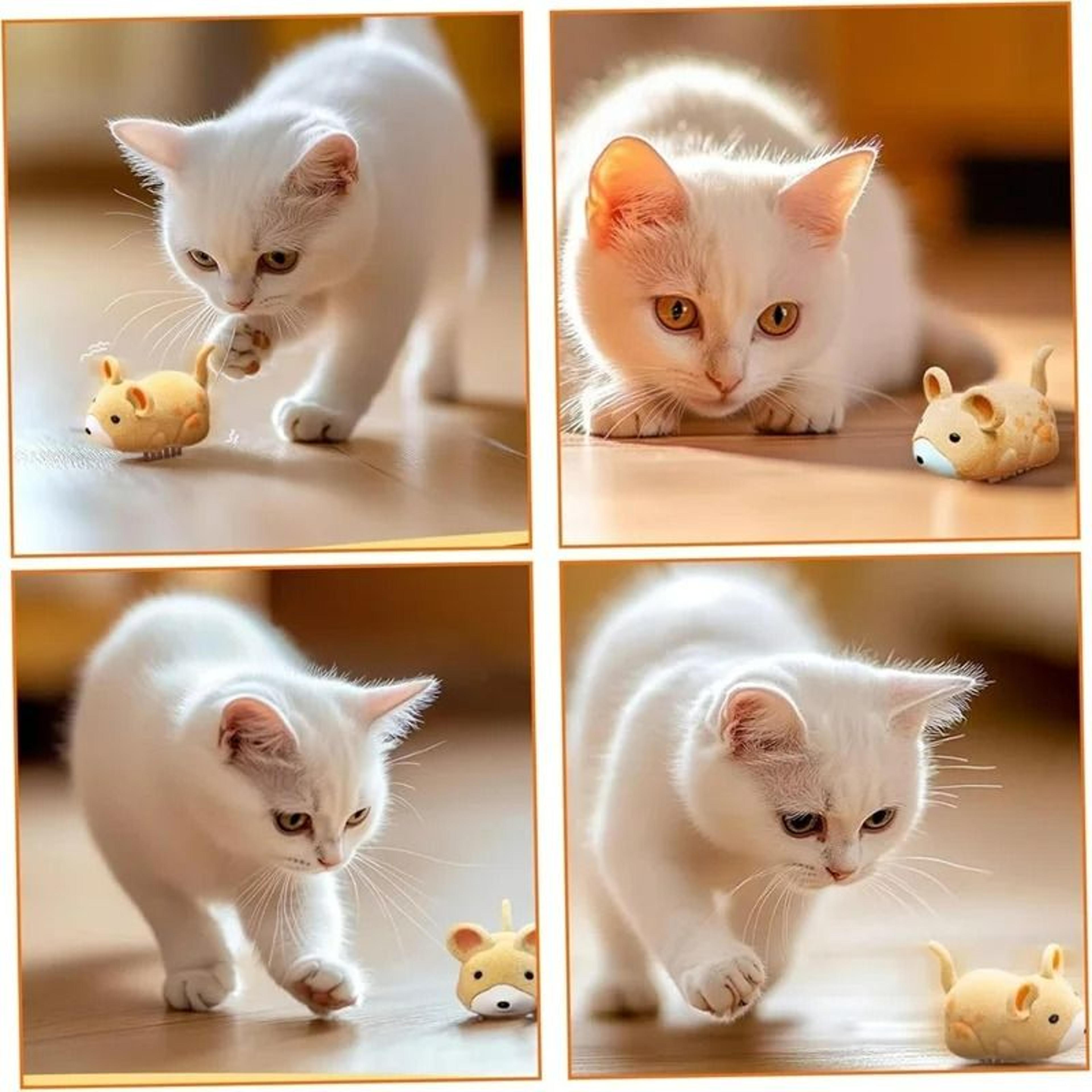 Smart SelfMoving Electric Mouse Cat Toy  Interactive ObstacleAvoiding Robotic Hamster For Indoor Ki 5
