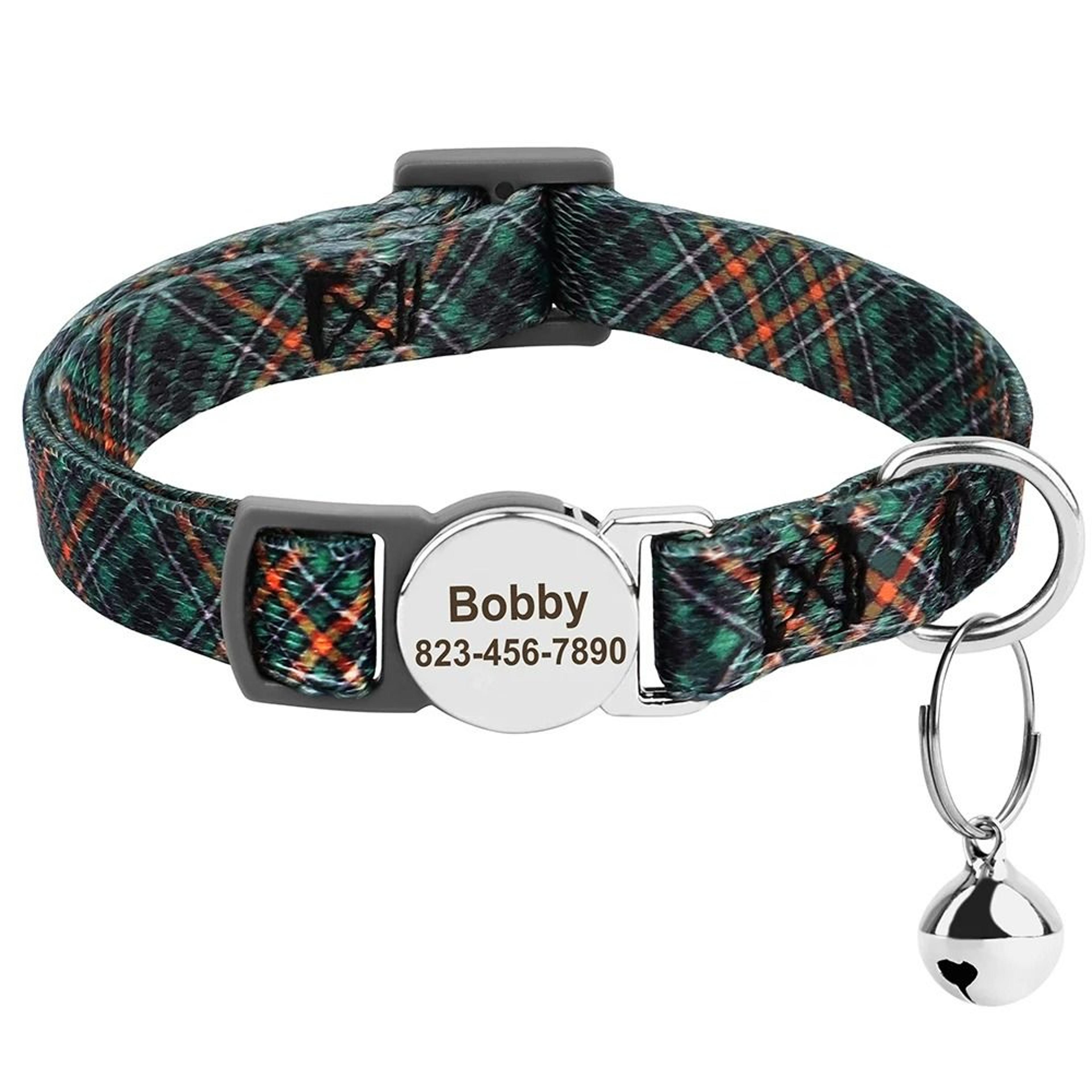 Personalized Nylon Cat ID Collar With Engraved SlideOn Safety Tag 8