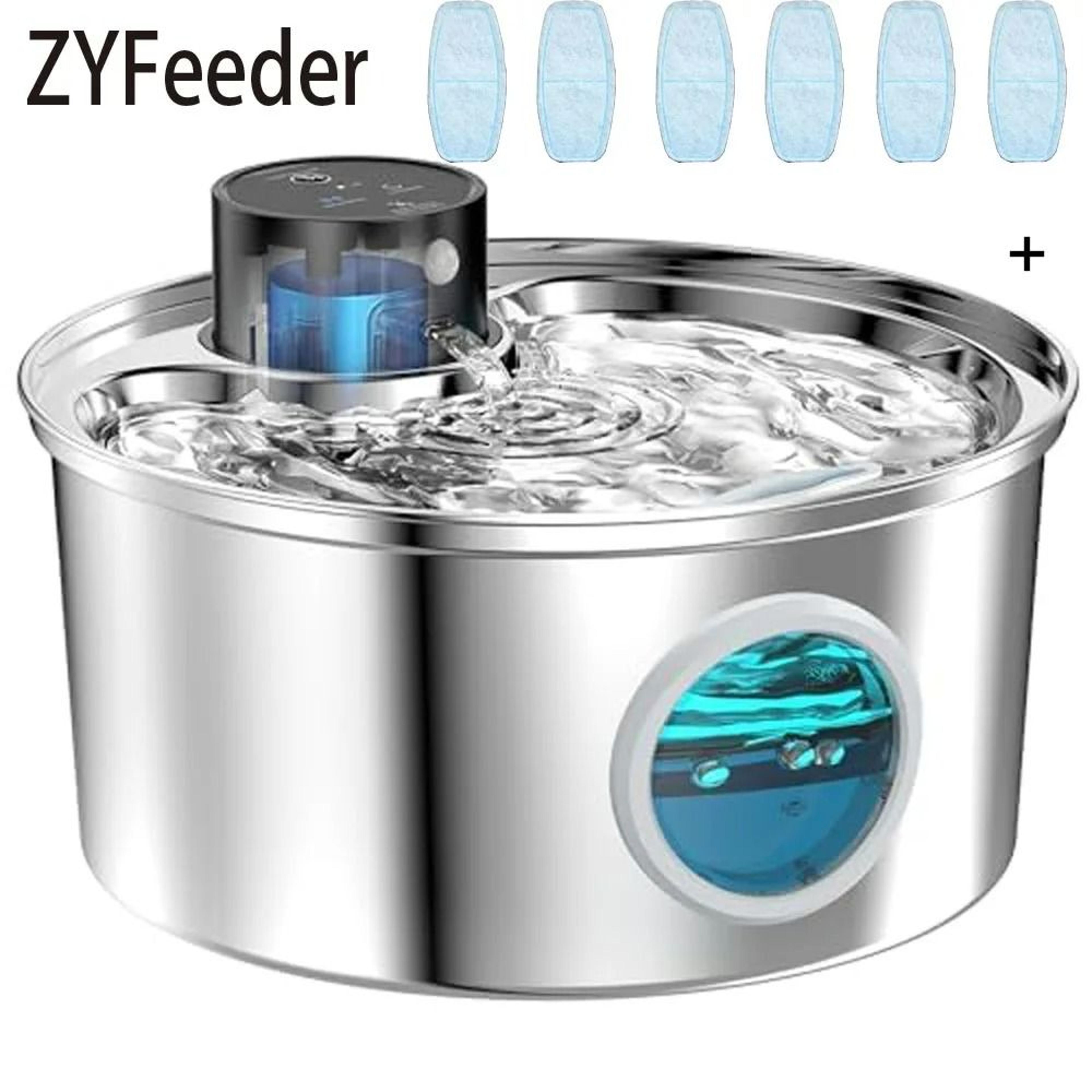 wireless rechargeable smart sensor stainless steel cat water fountain