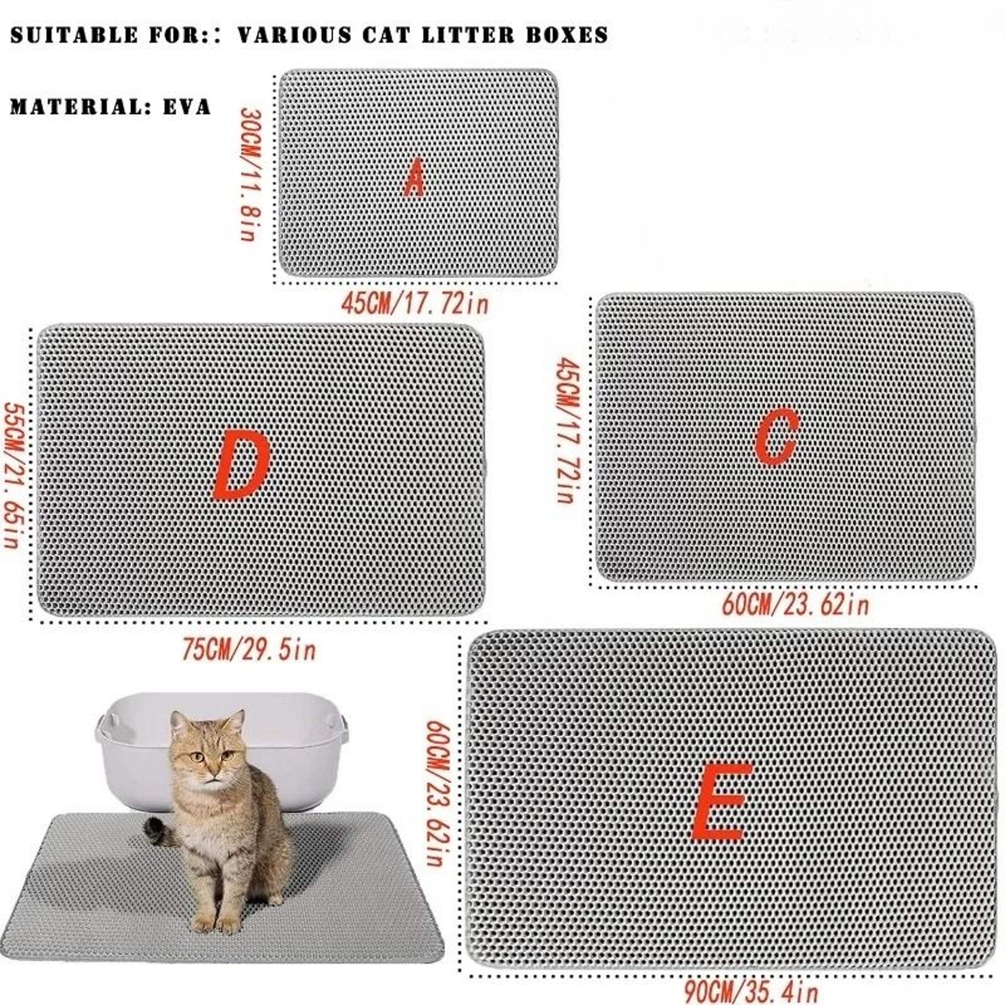 Large DoubleLayer Waterproof Honeycomb Cat Litter Mat 1
