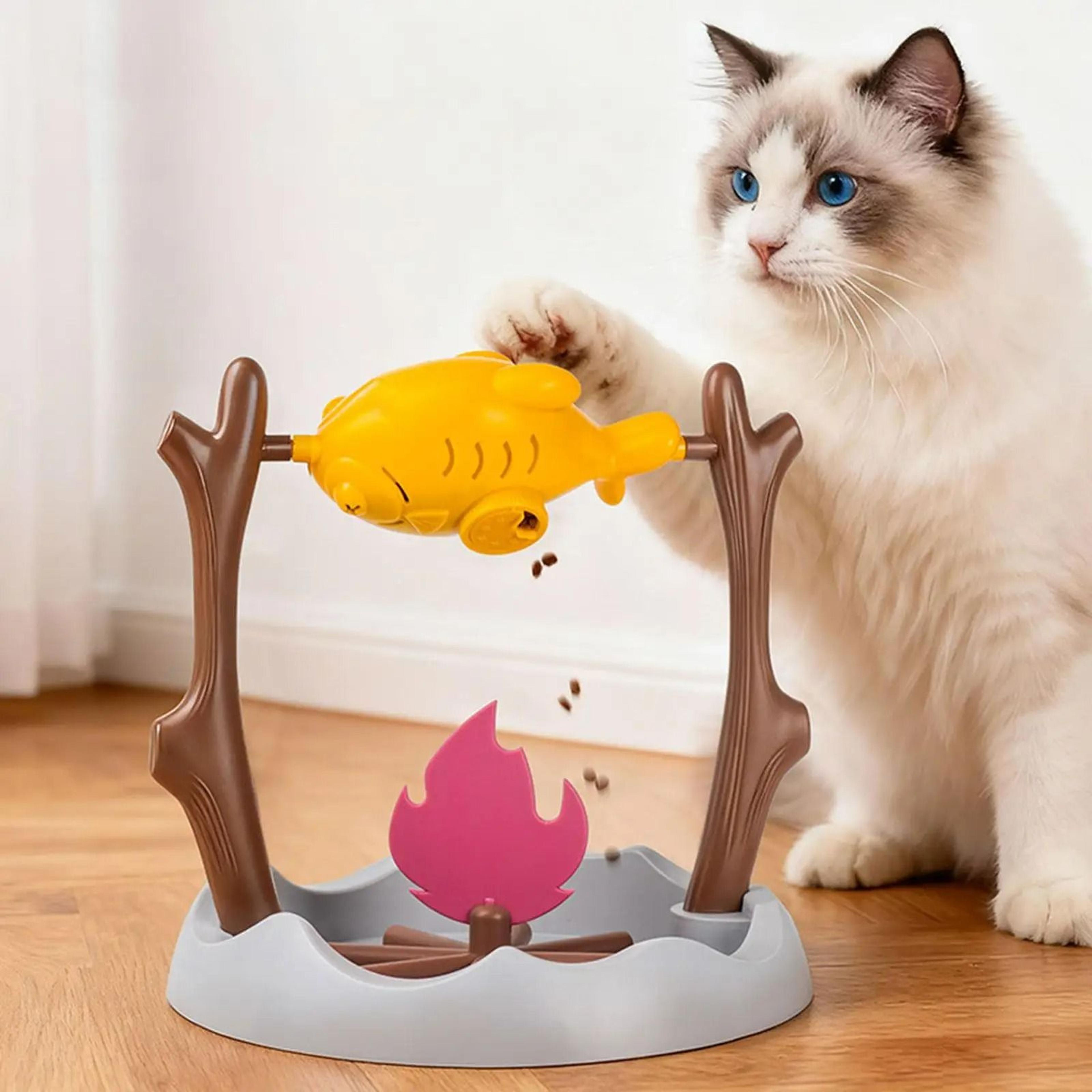 Interactive 360 Rotating Roast Chicken Leg Cat Slow Feeder 0
