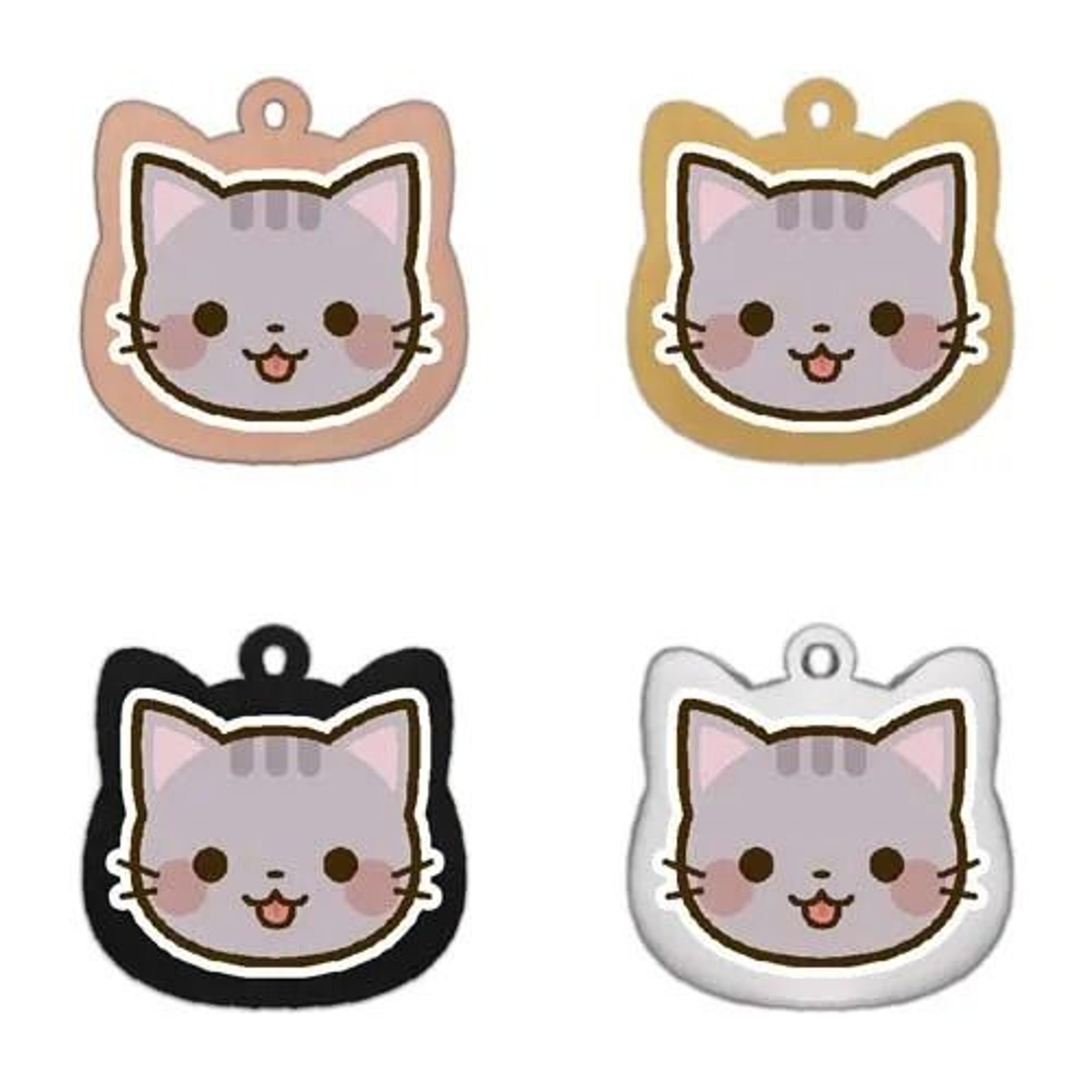 Cute Personalized Stainless Steel Cat Identification Tags 6