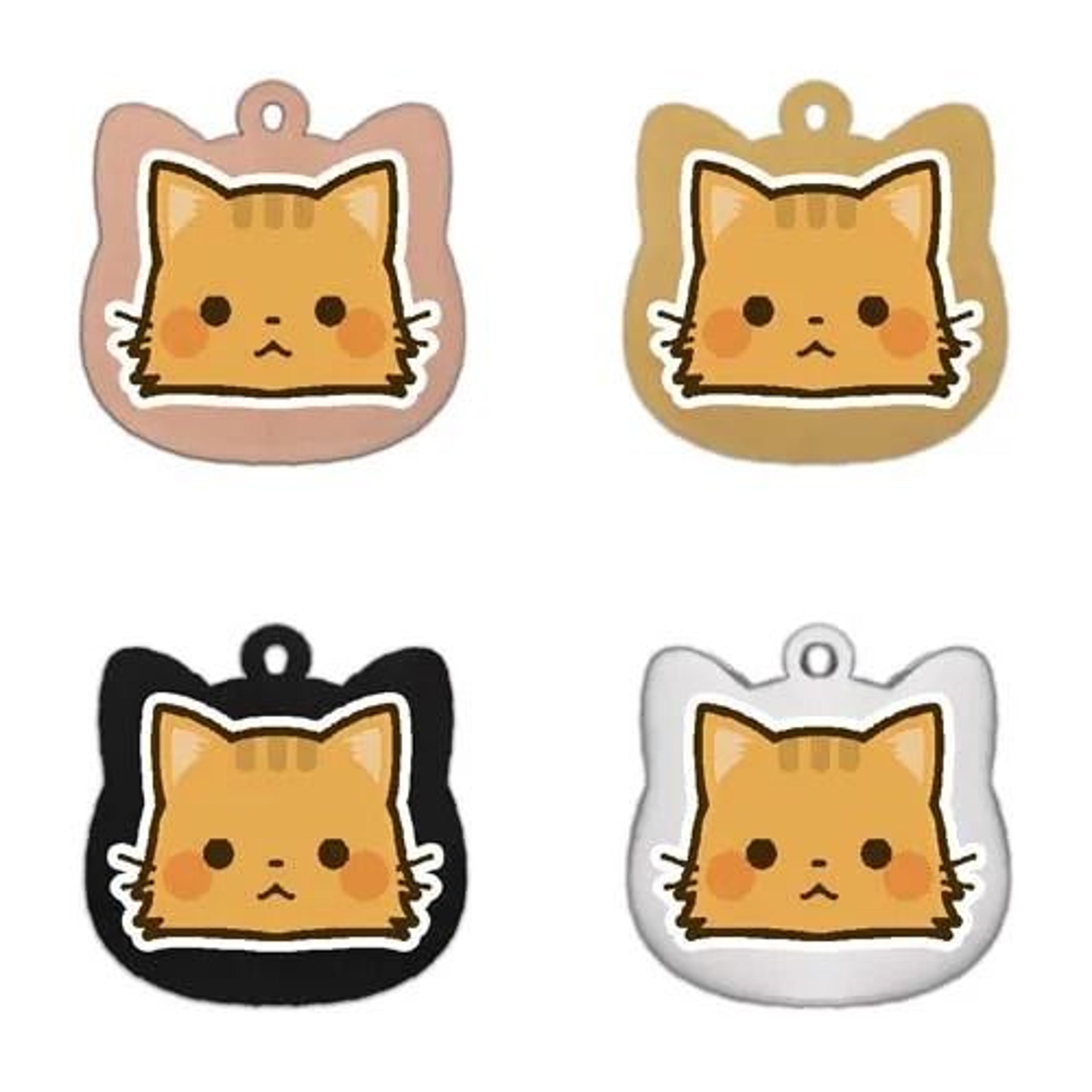 Cute Personalized Stainless Steel Cat Identification Tags 8