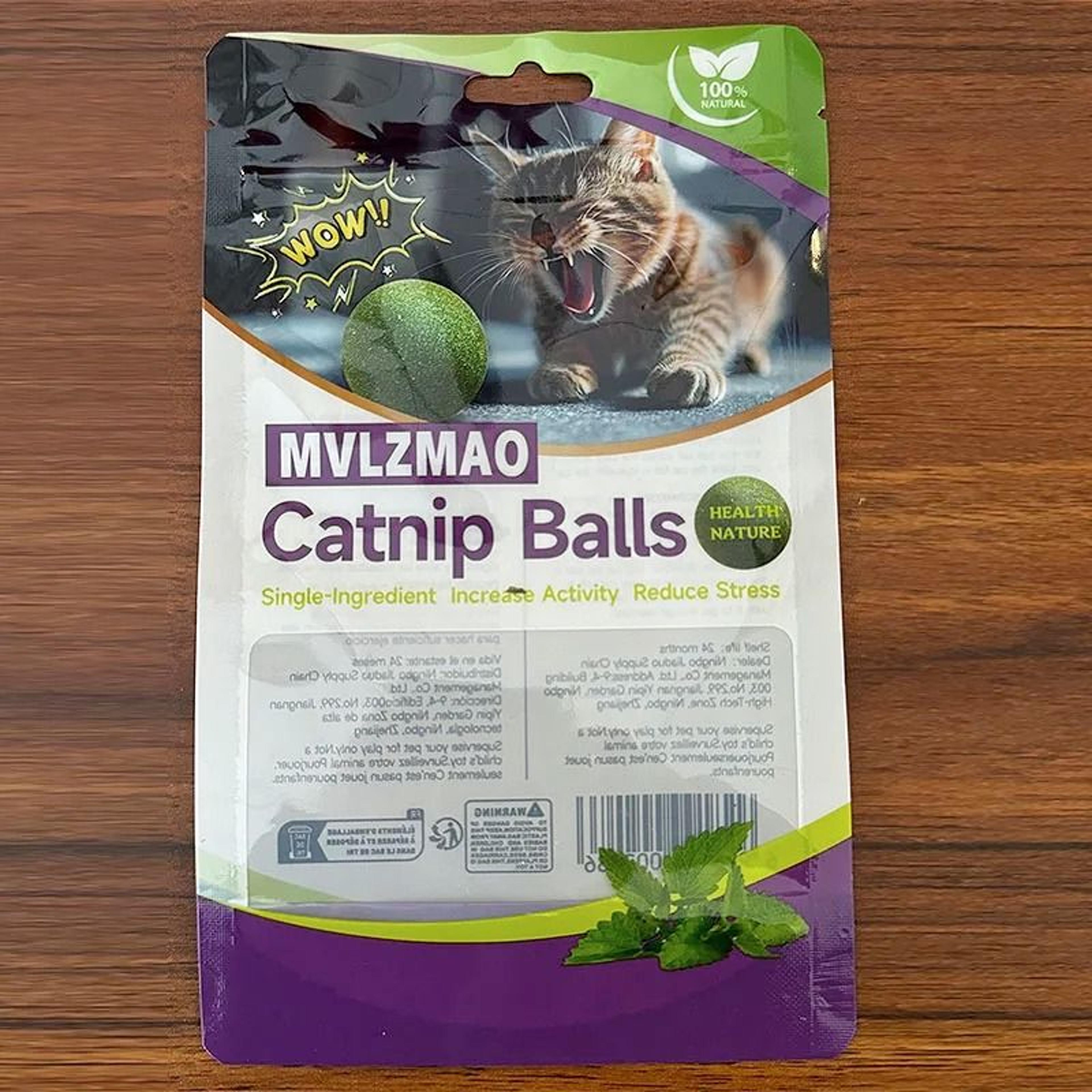Natural Mint Edible Catnip Ball Toy 2