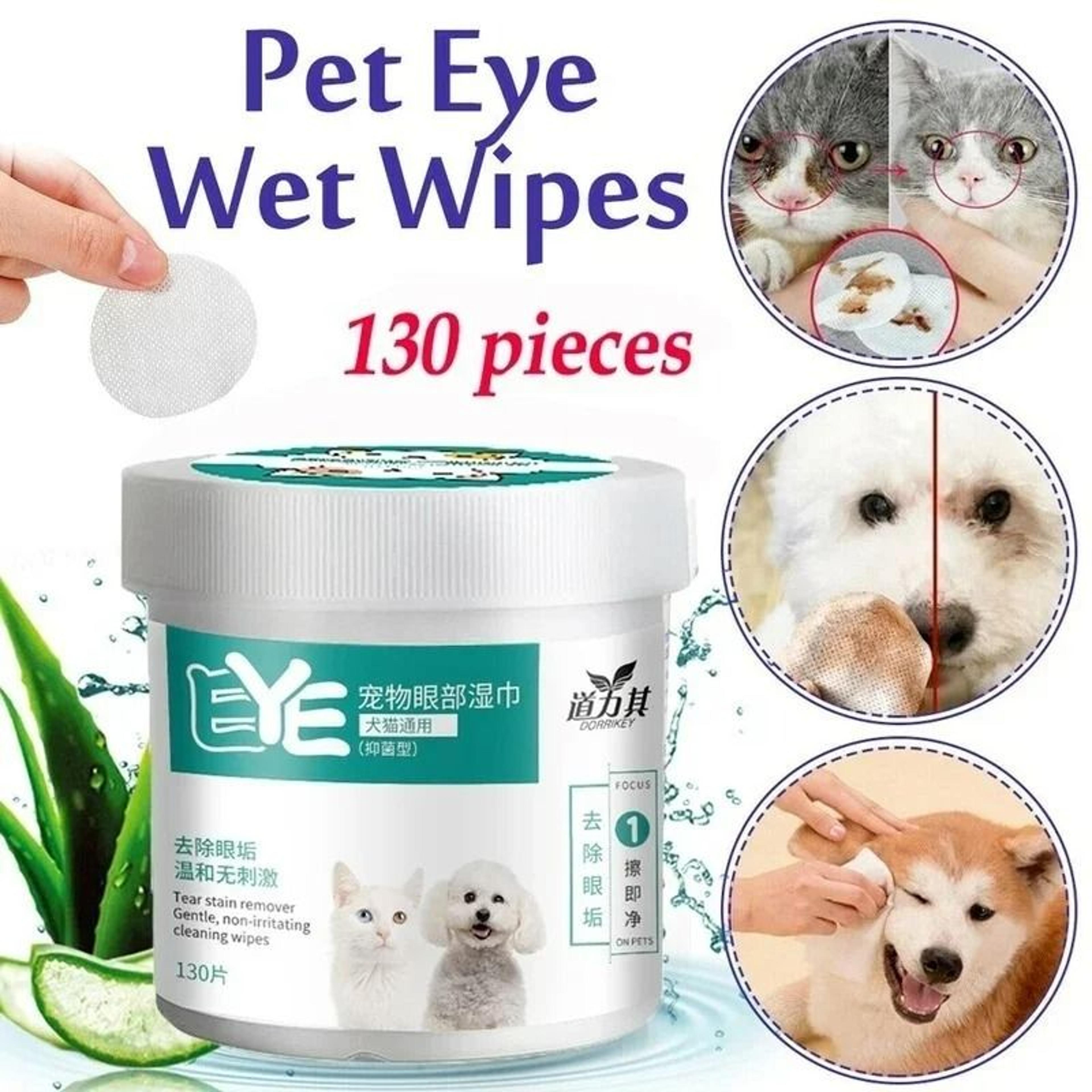 soothing pet tear stain and ear cleaning wipes station