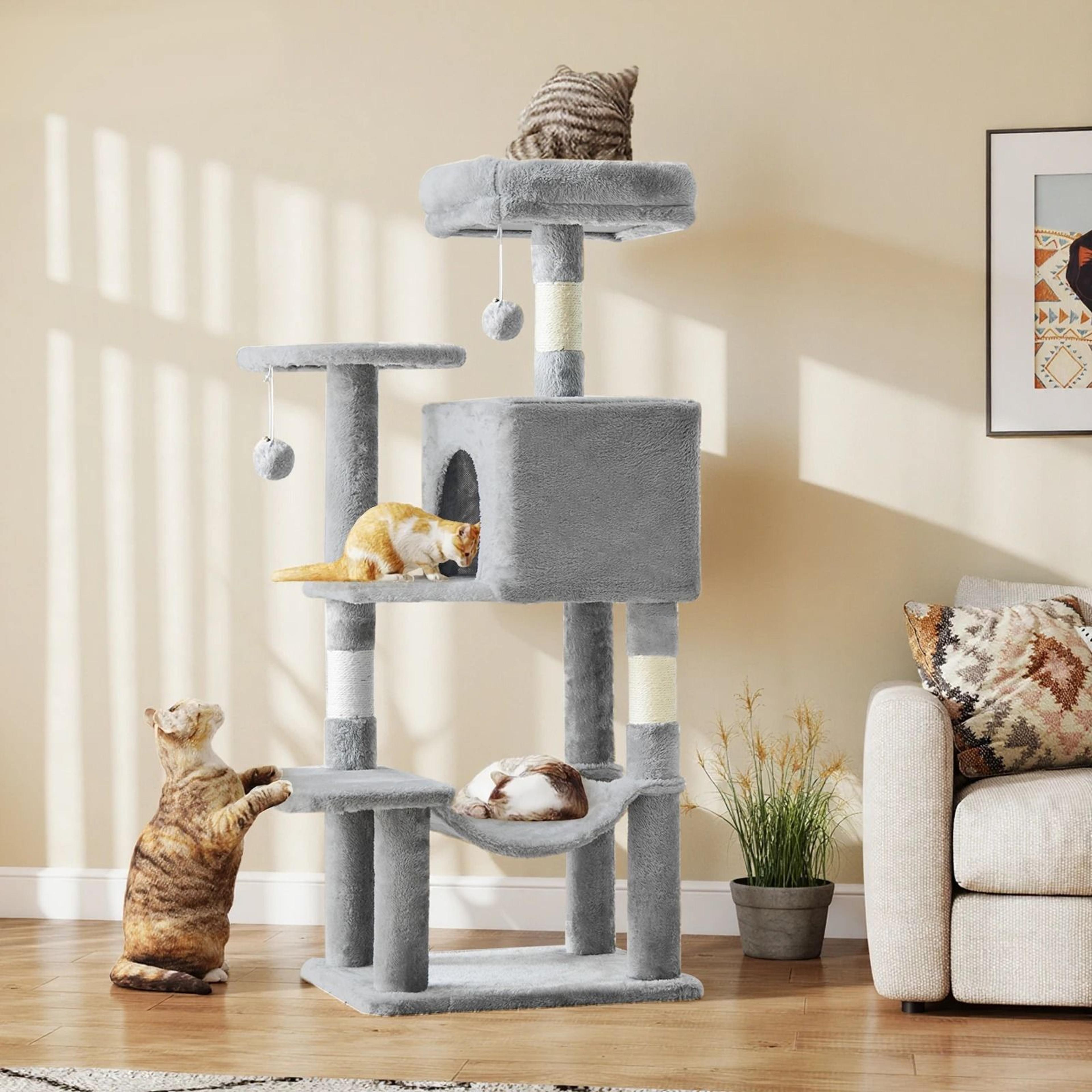 MultiLevel Cat Tree Tower With Natural Sisal Scratching Posts 0