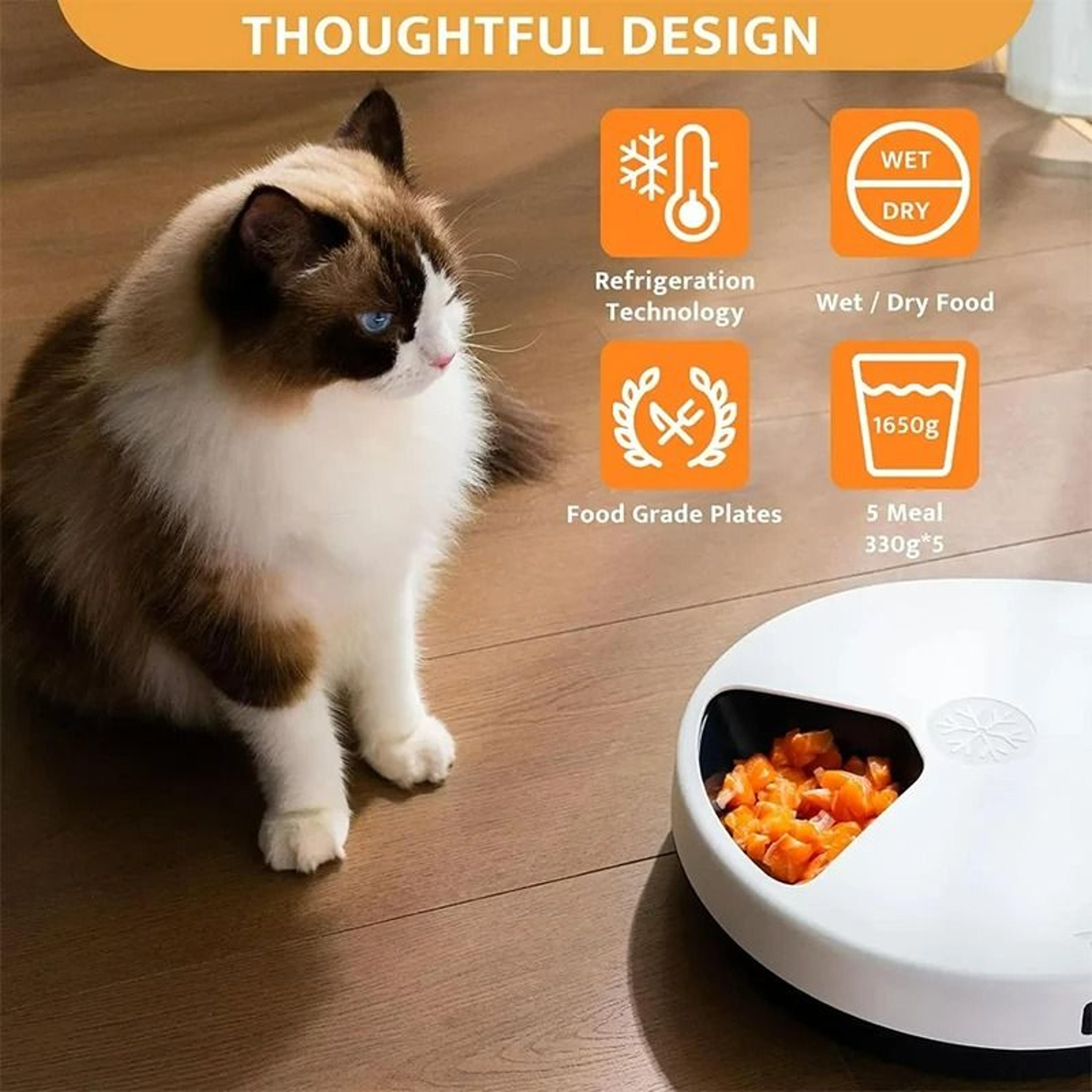 Smart MultiMeal Automatic Wet Food Pet Feeder With Cooling 3