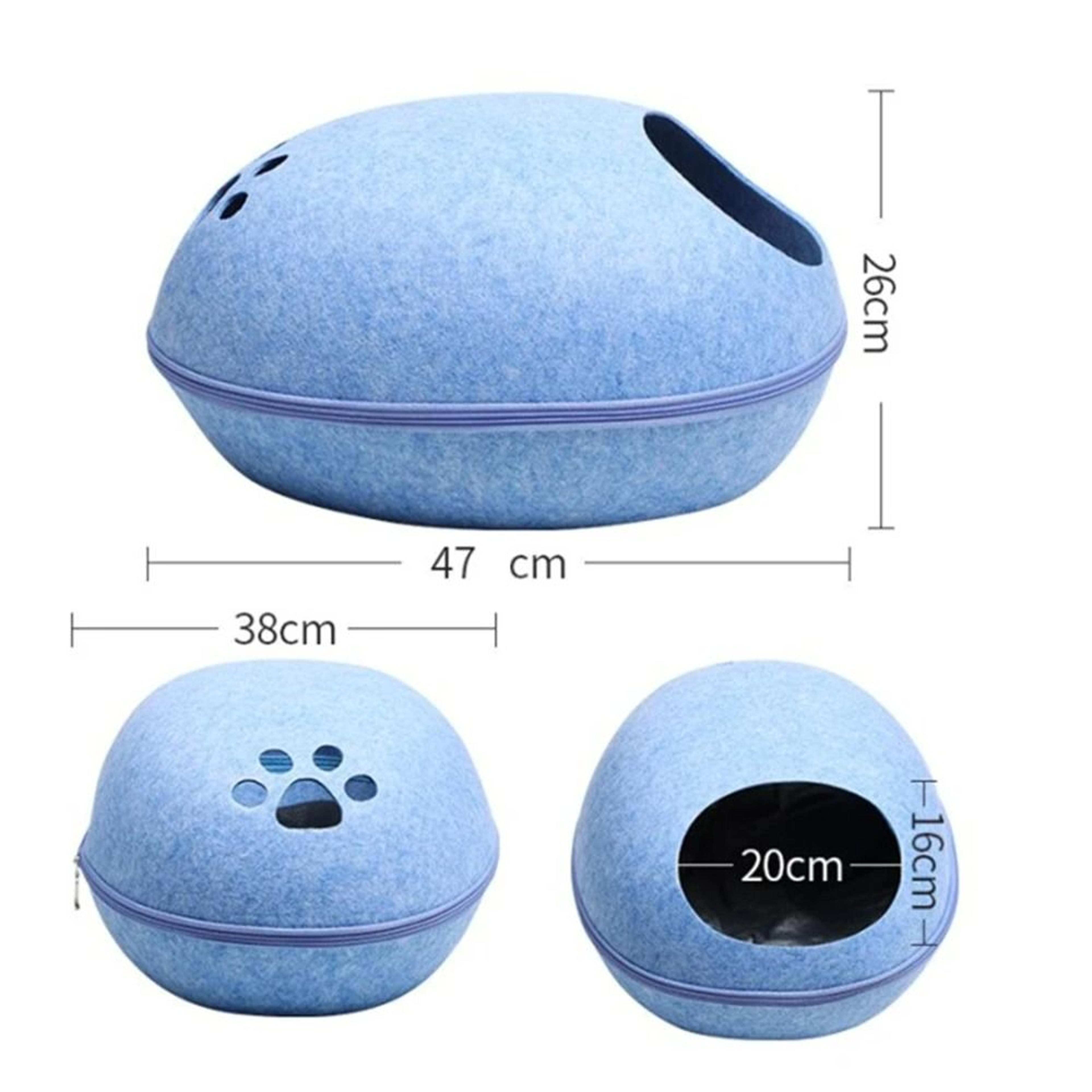 Cozy Covered Indoor Cat House With Removable Cushion 2