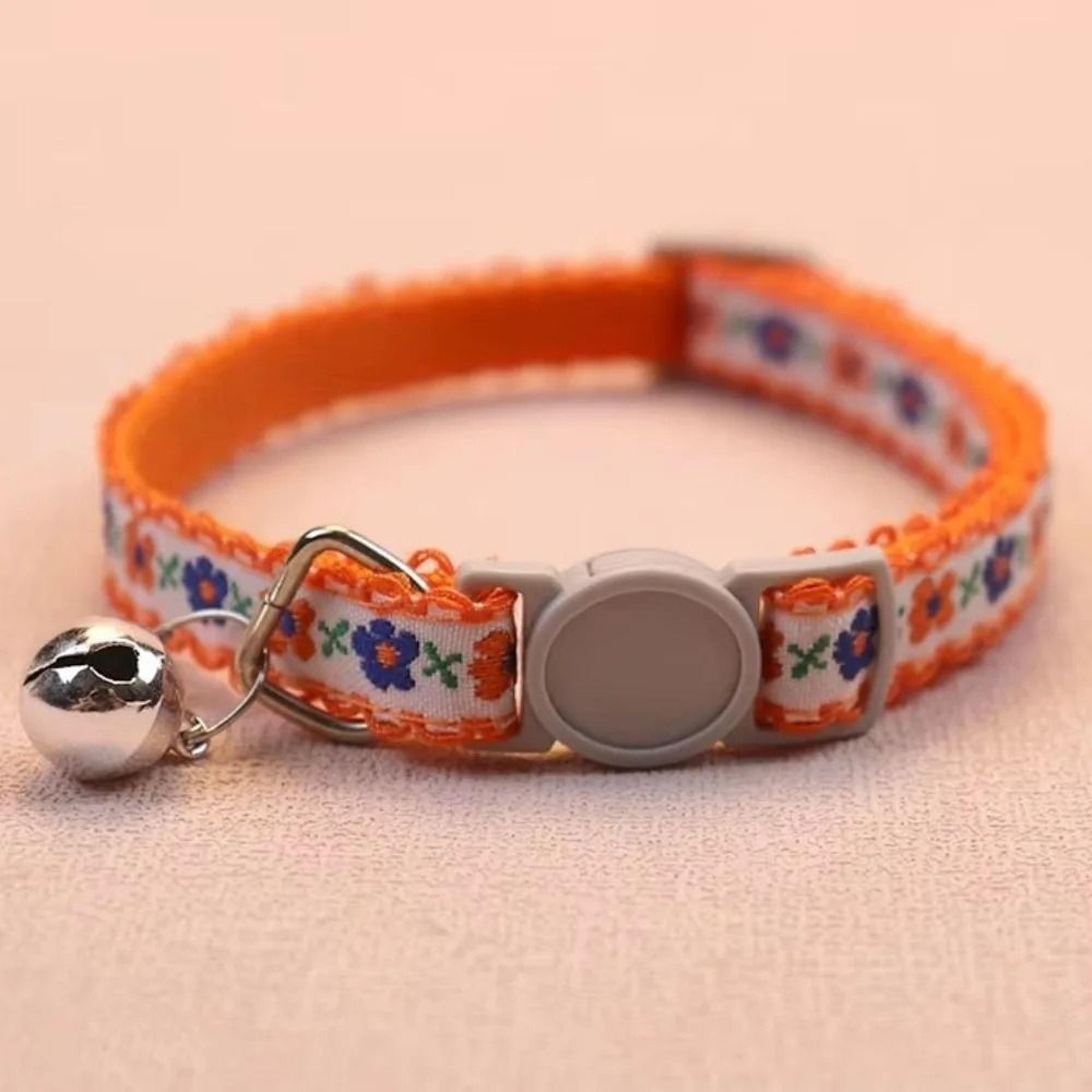 Floral Embroidered Lace Cat Collar 13