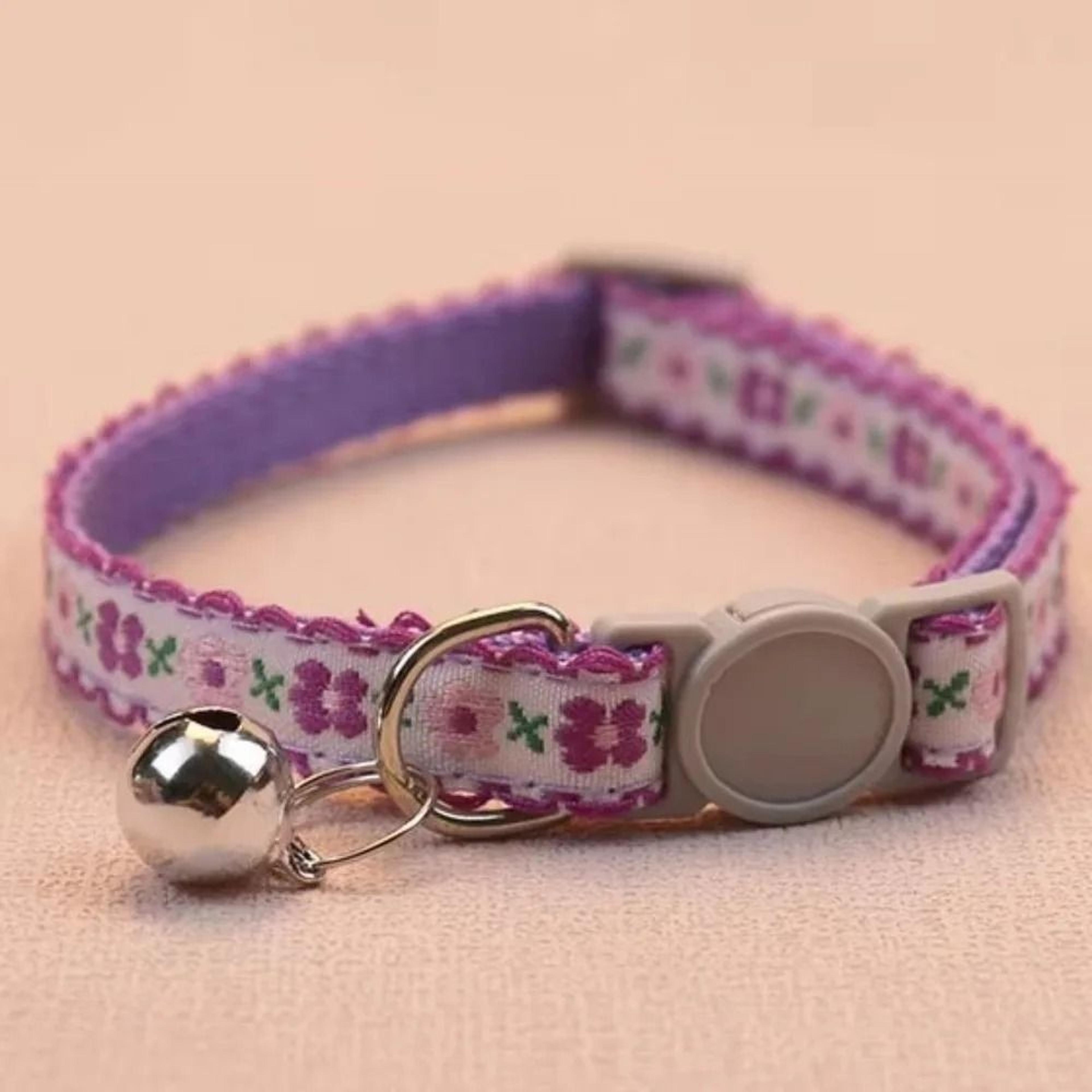 Floral Embroidered Lace Cat Collar 14