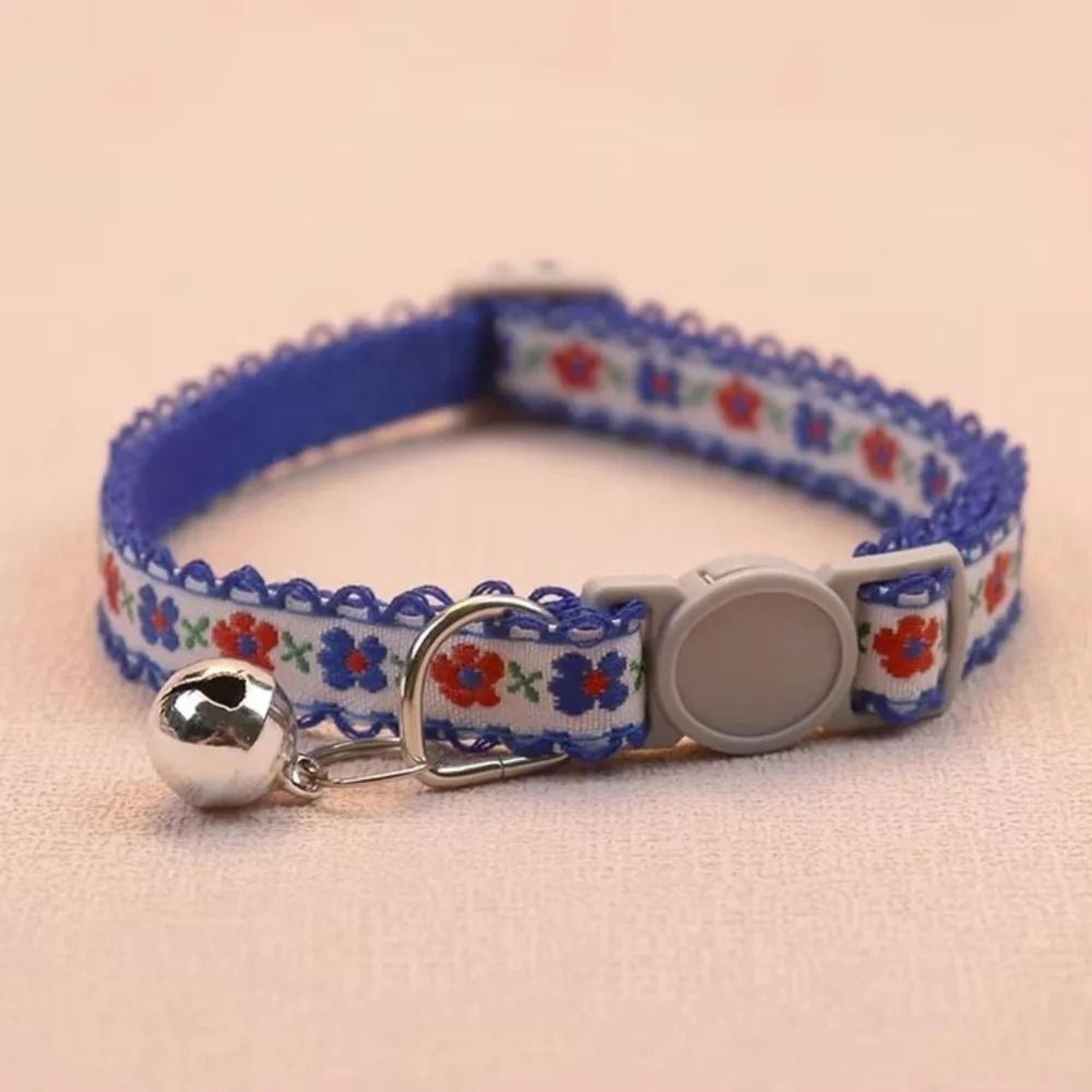 Floral Embroidered Lace Cat Collar 15
