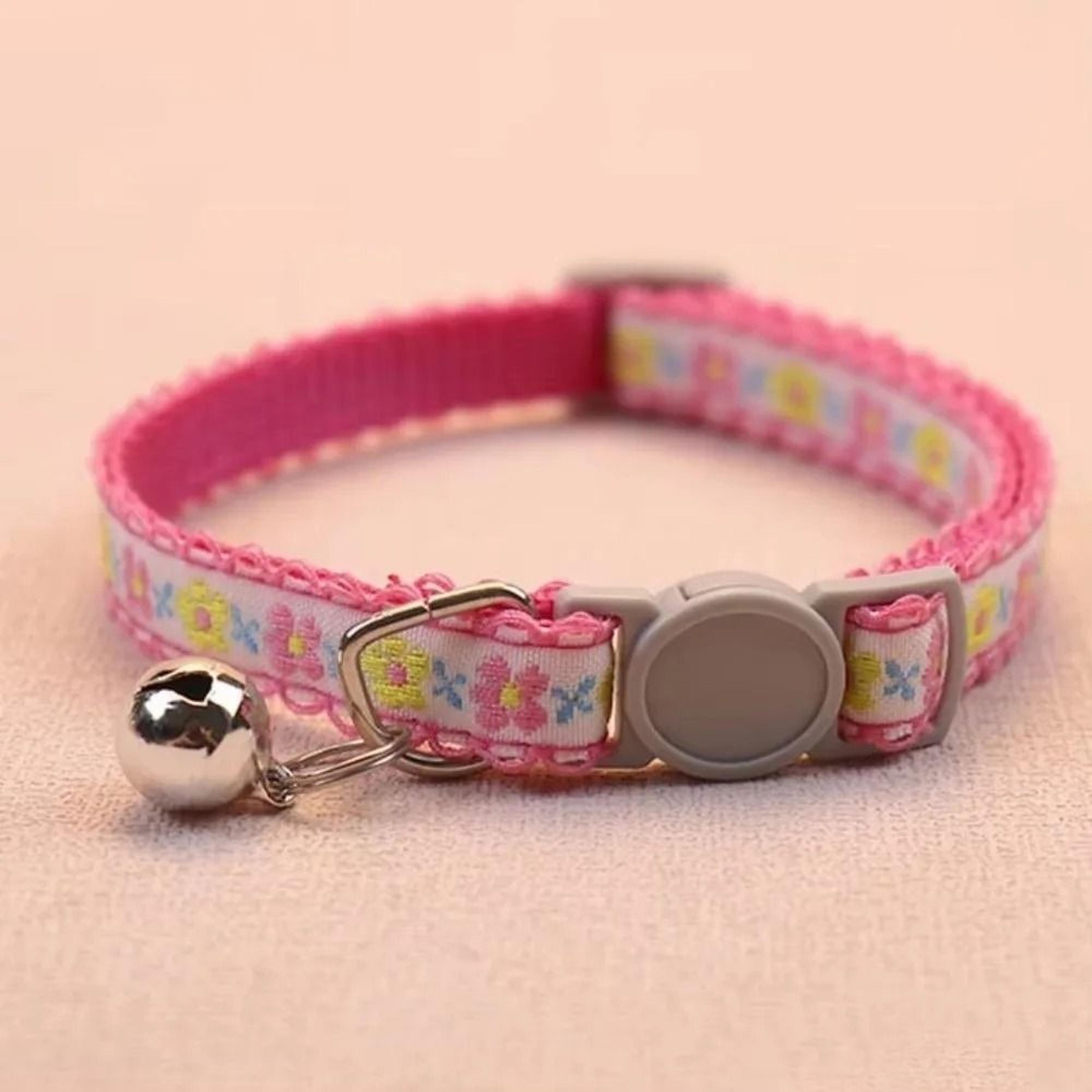 Floral Embroidered Lace Cat Collar 17