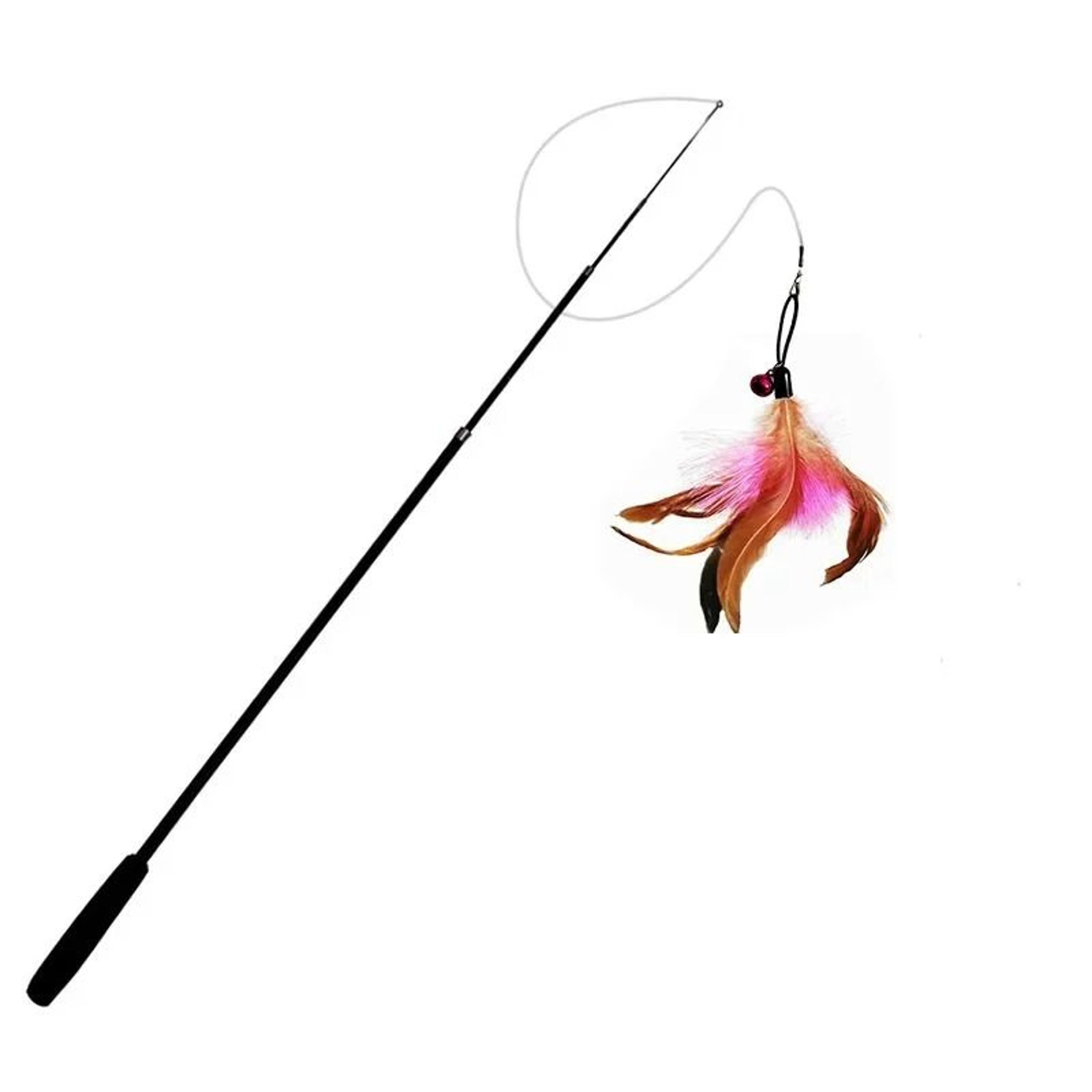 Extendable Feather Cat Teaser Wand 7