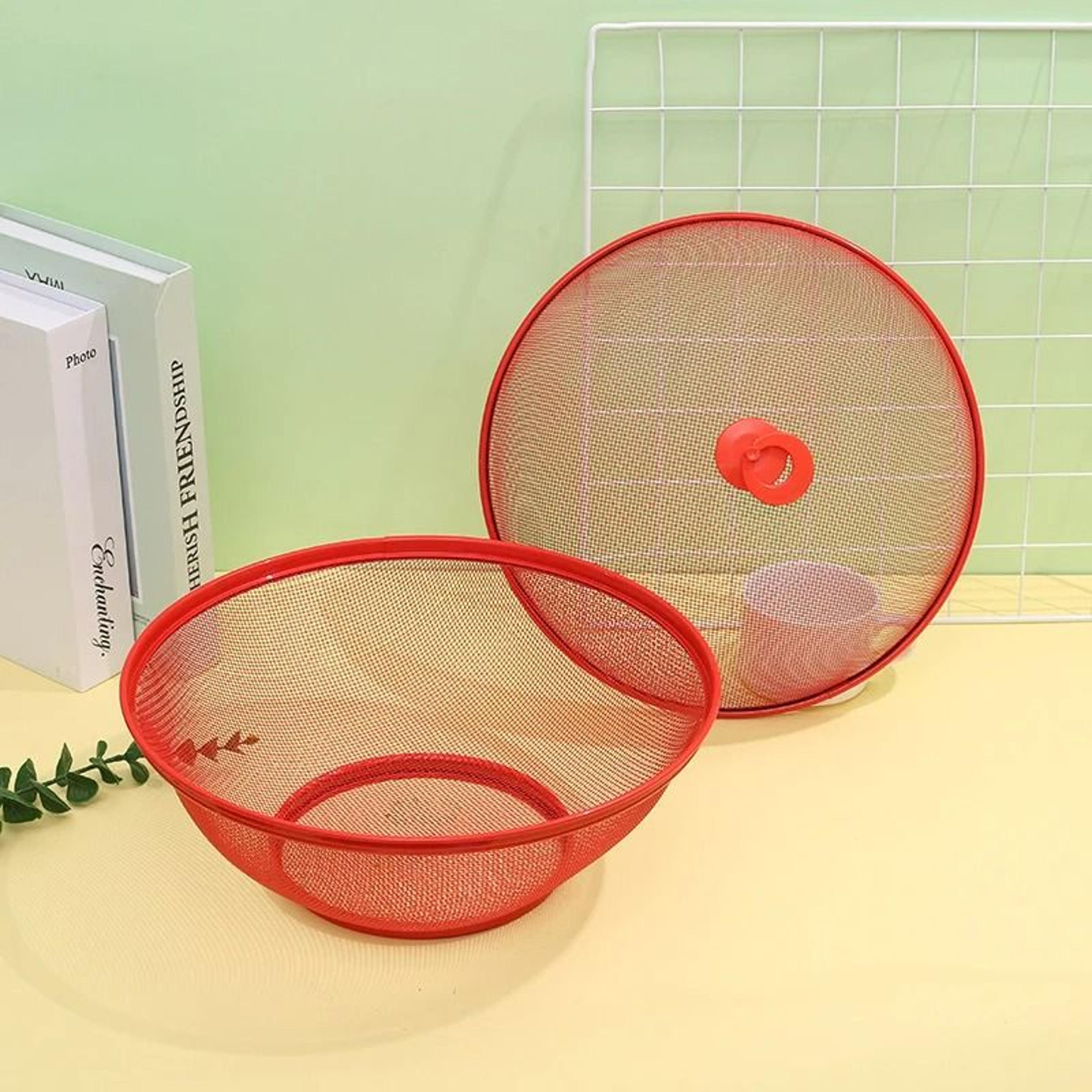 Mesh Fruit Basket With FlyProof Protection Lid 1