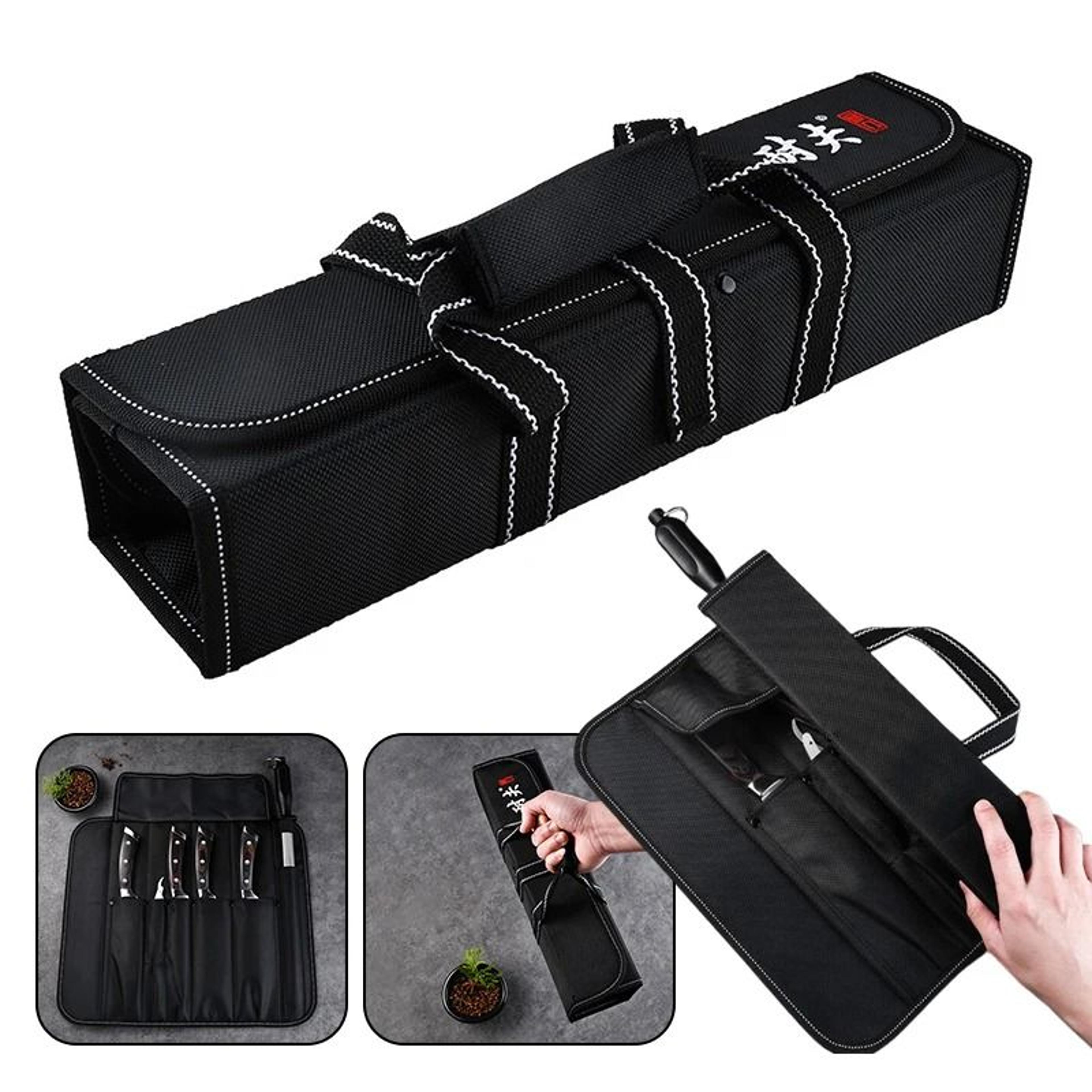 Portable 6Pocket Canvas Chef Knife Roll Bag 0